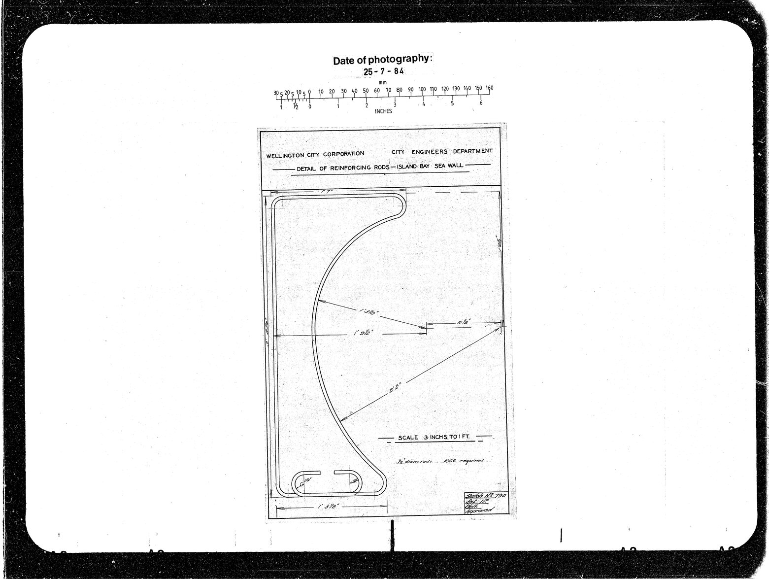 Island Bay Sea Wall Details of Reinforcement
