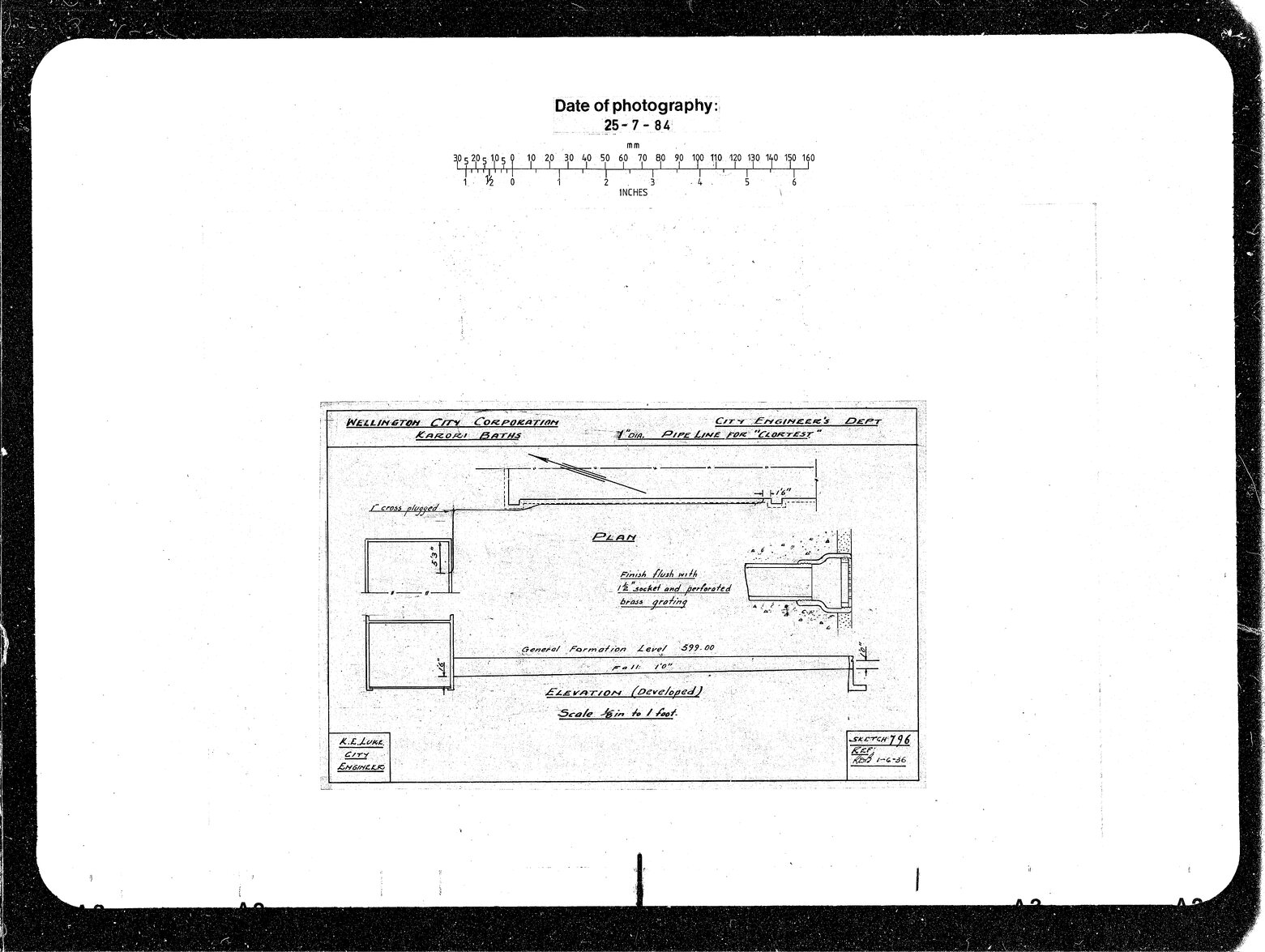 Karori Baths, Pipe Line