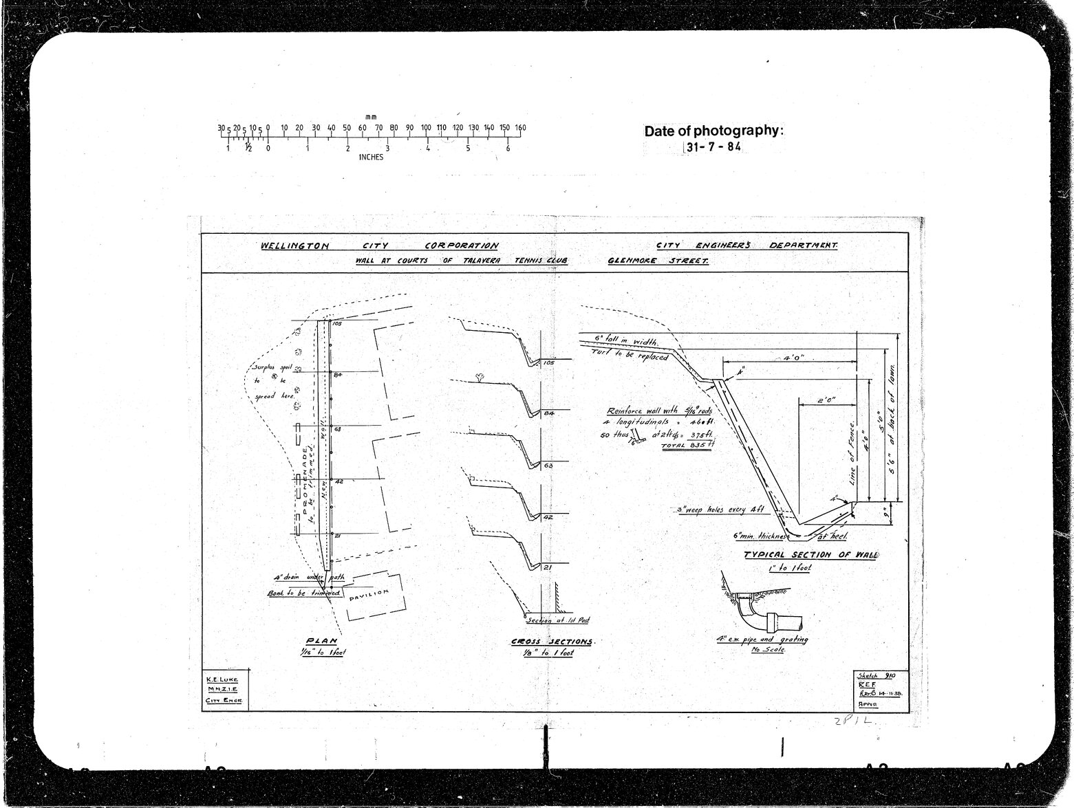 Tulavera Tennis Club, Retaining Wall
