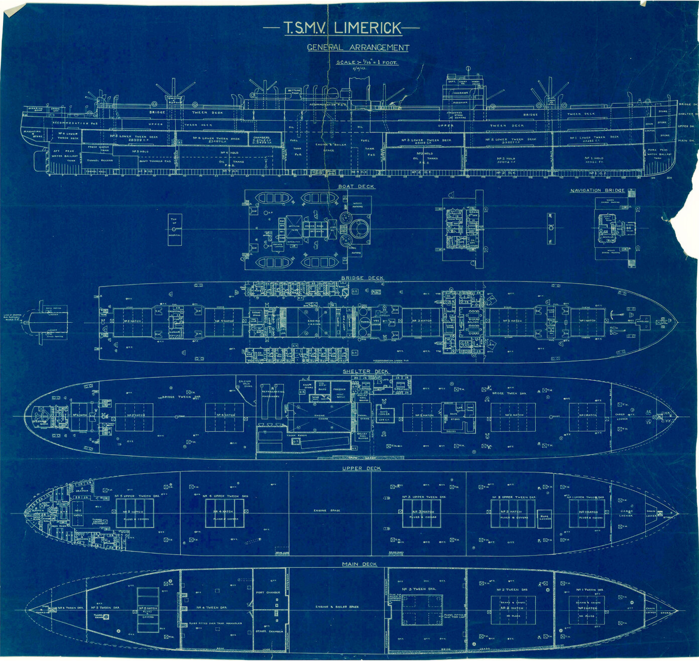 TSMV Limerick, general arrangement