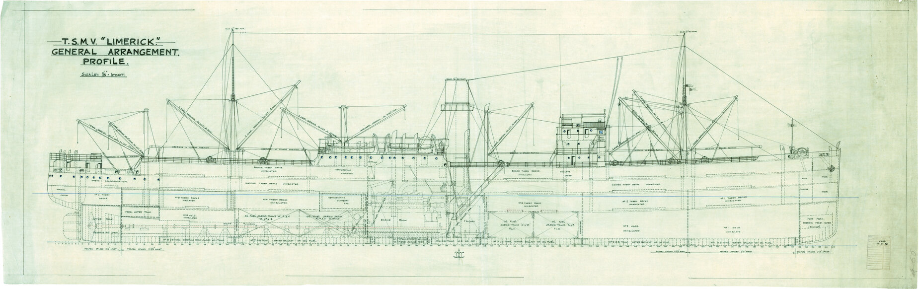 TSMV Limerick, general arrangement profile