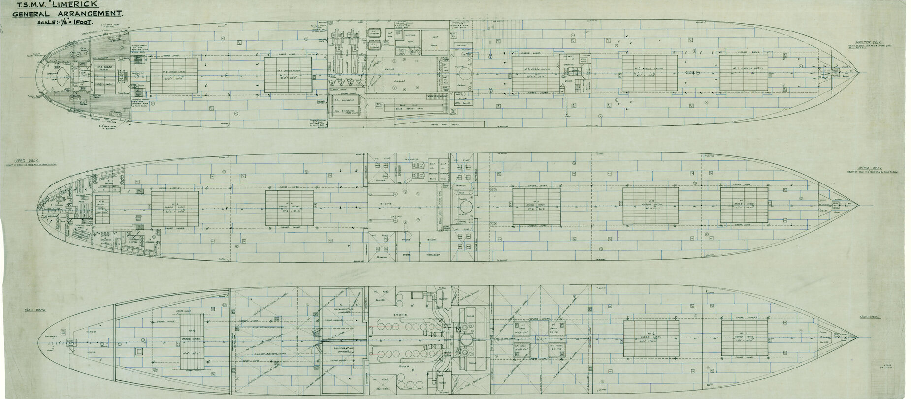 TSMV Limerick, general arrangement [deck plans]