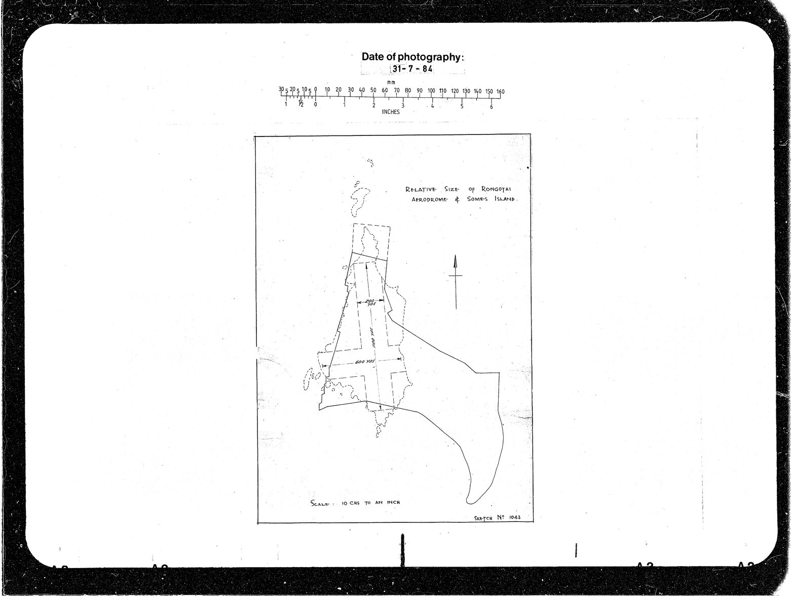 Plan Showing Relative Size of Rongotai Aerodrome &amp; Somes Island