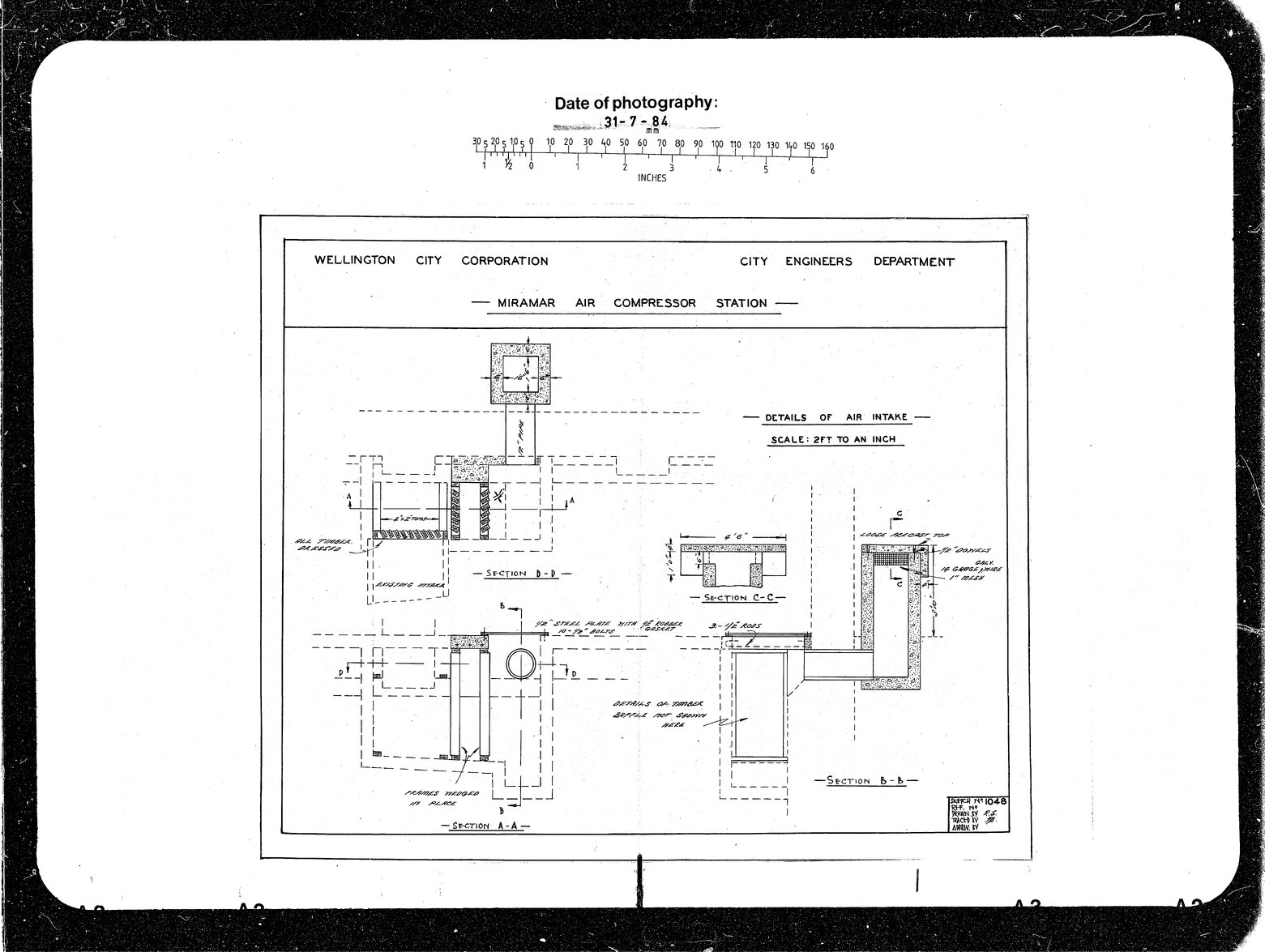 Miramar Compressor Station, Details of Intake Baffle