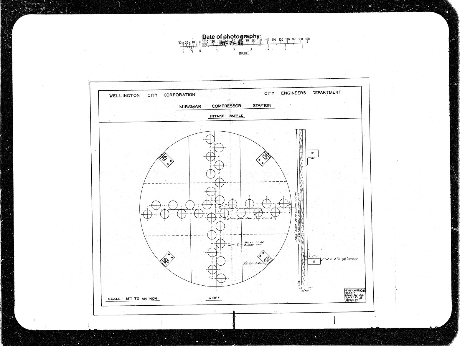 Miramar Compressor Station, Details of Intake Baffle