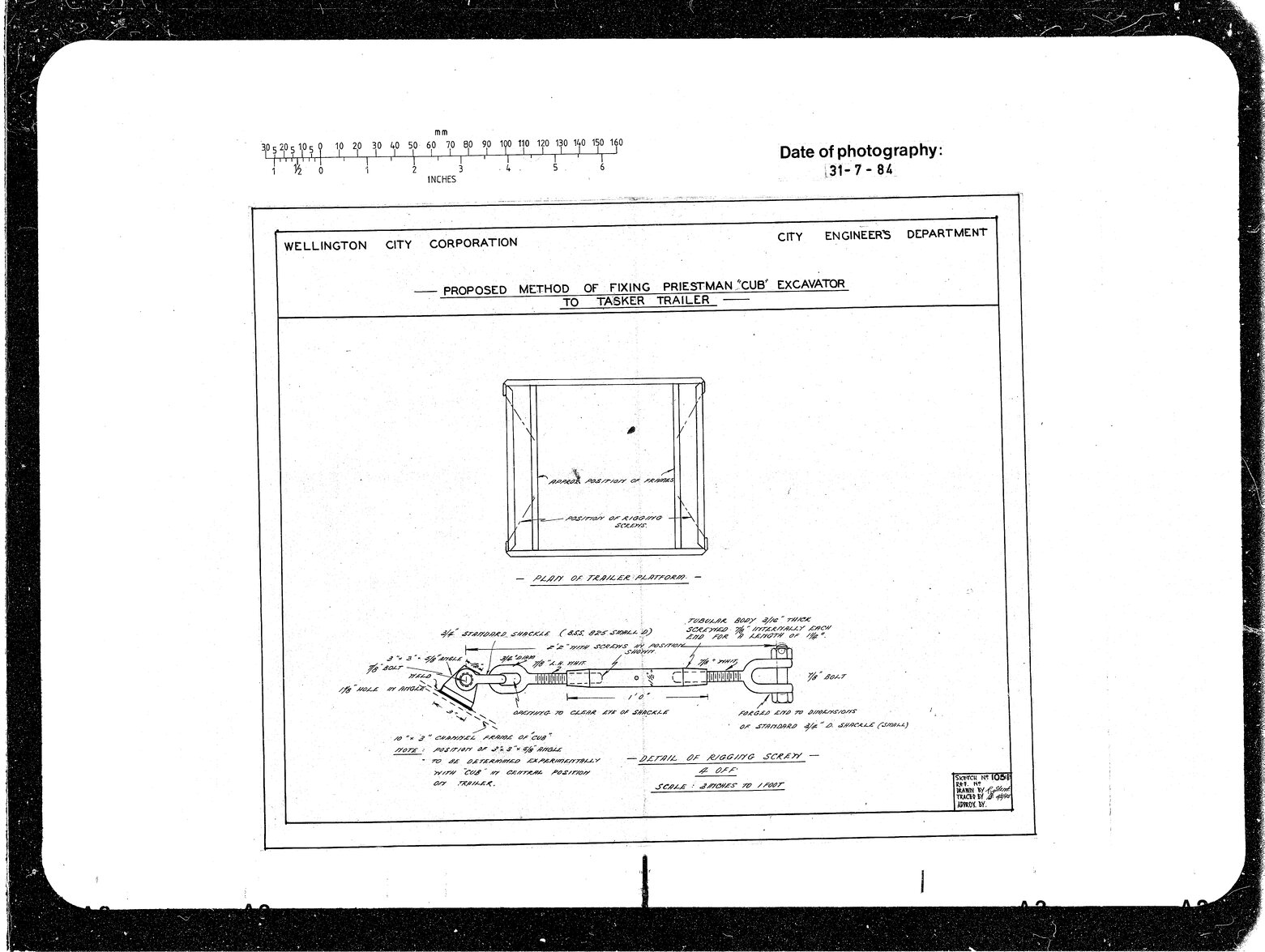 Proposed Method of Fixing Priestman Cub Excavator to Tasker Trailer