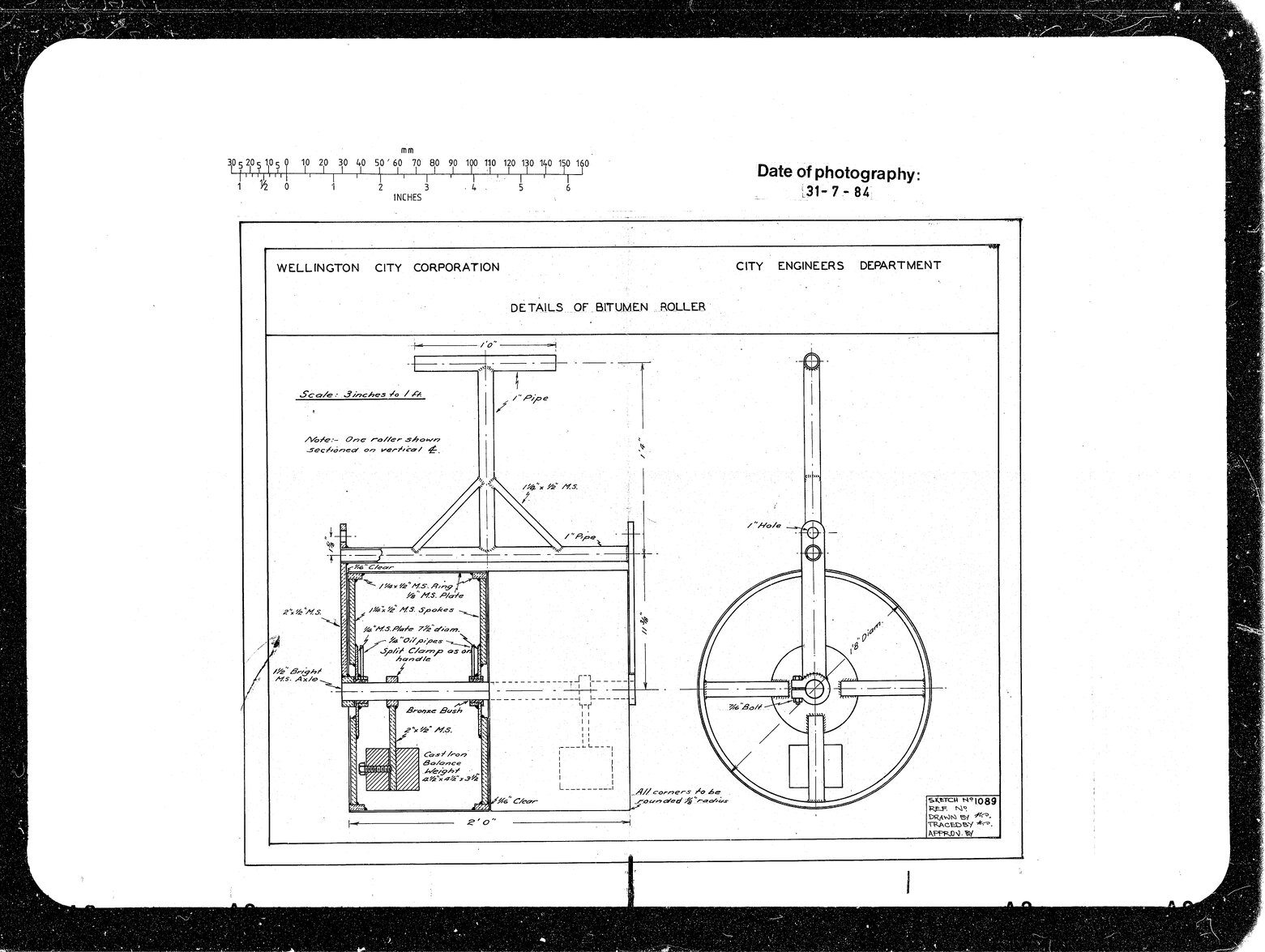 Bitumen Roller, Details
