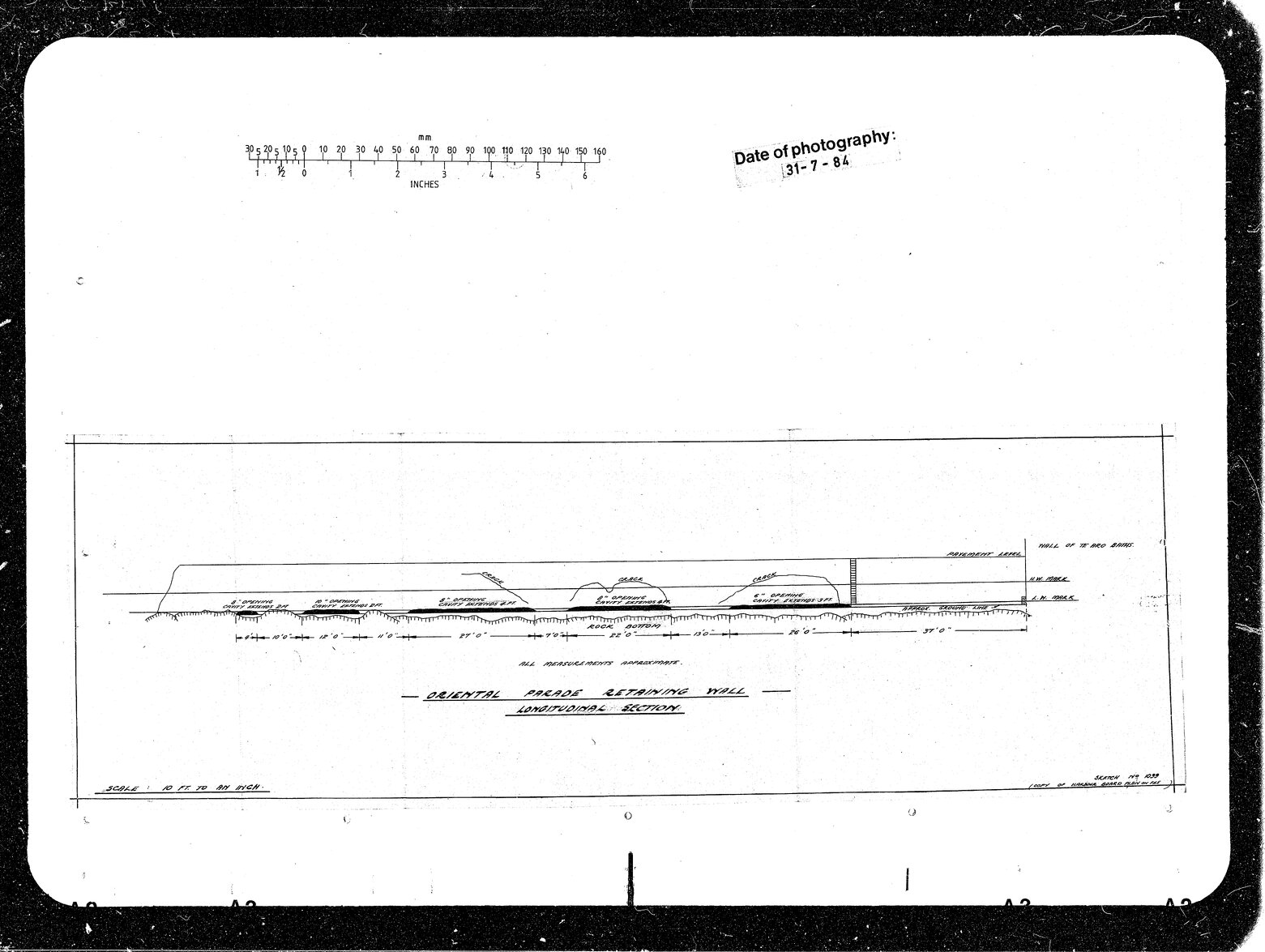 Oriental Bay, Retaining Wall, Long Section