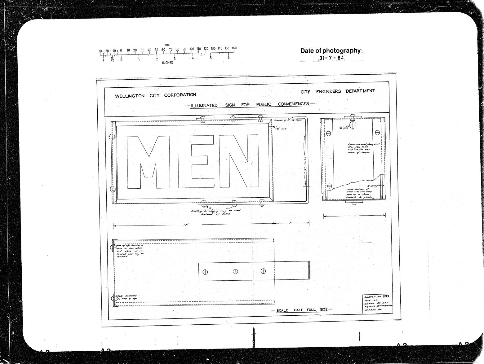 Illuminated Sign for Public Conveniences