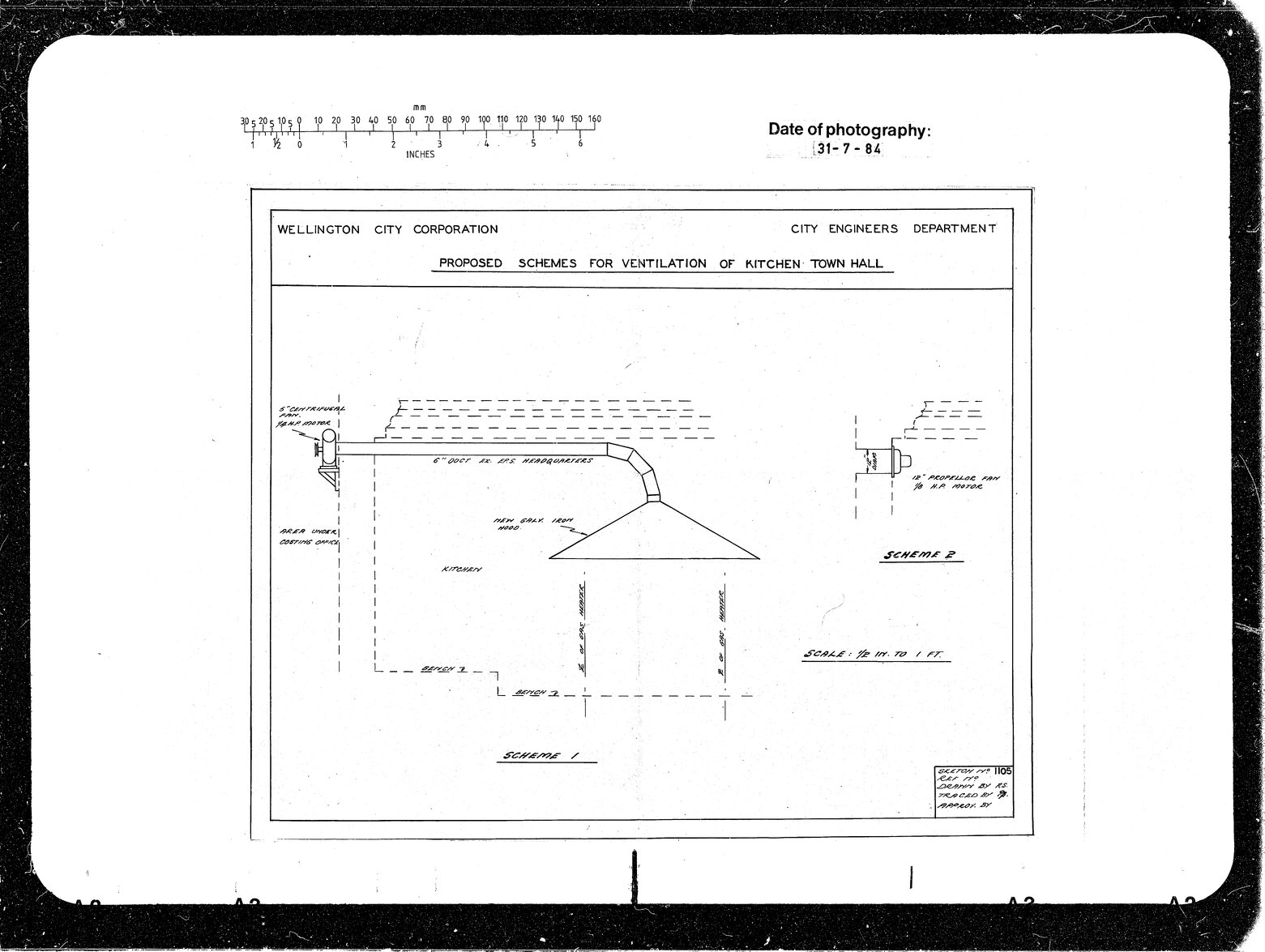 Proposed Scheme for Ventilation of Kitchen, Town Hall