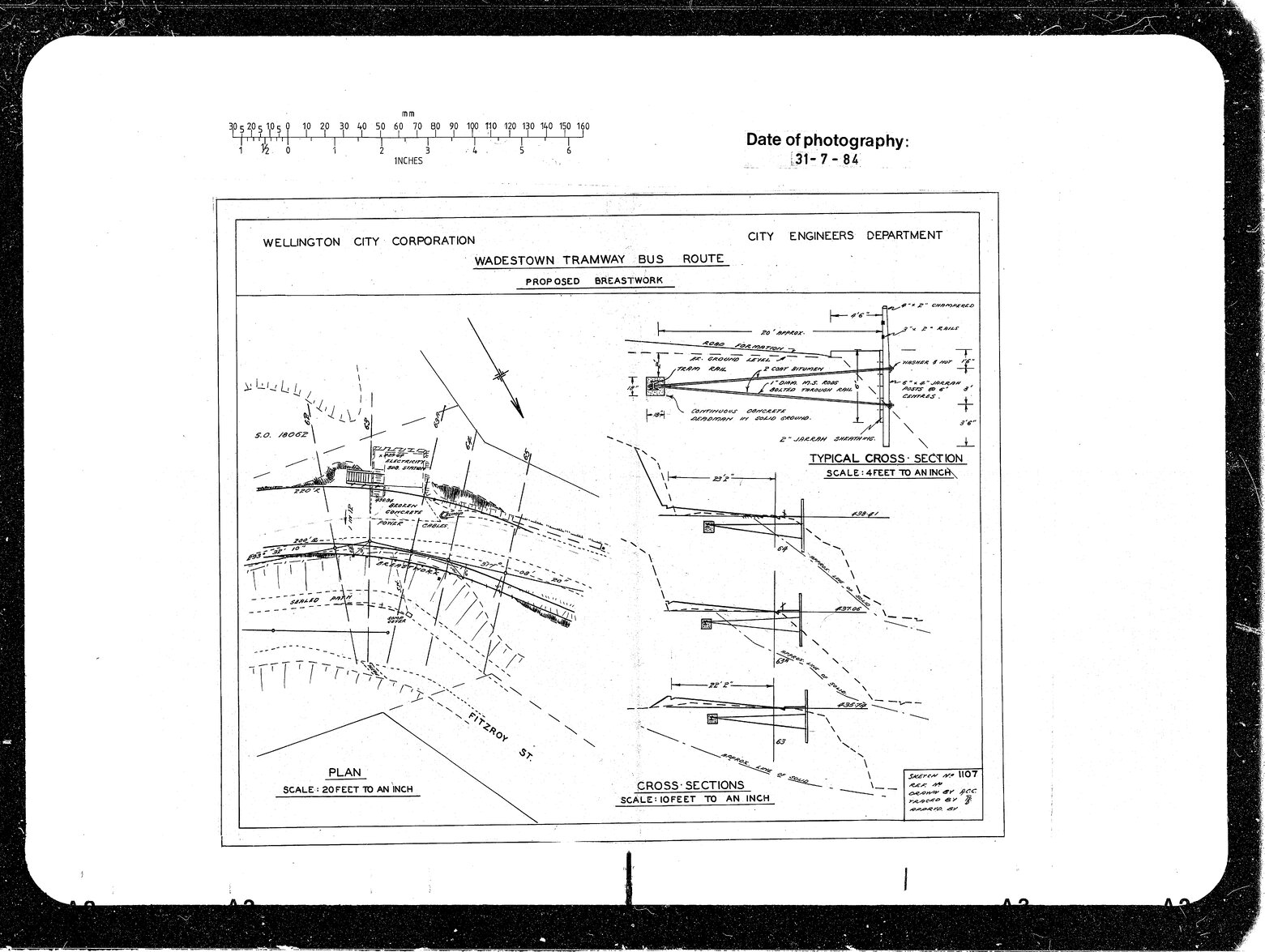 Wadestown Tramway Bus Route, Proposed Breastwork