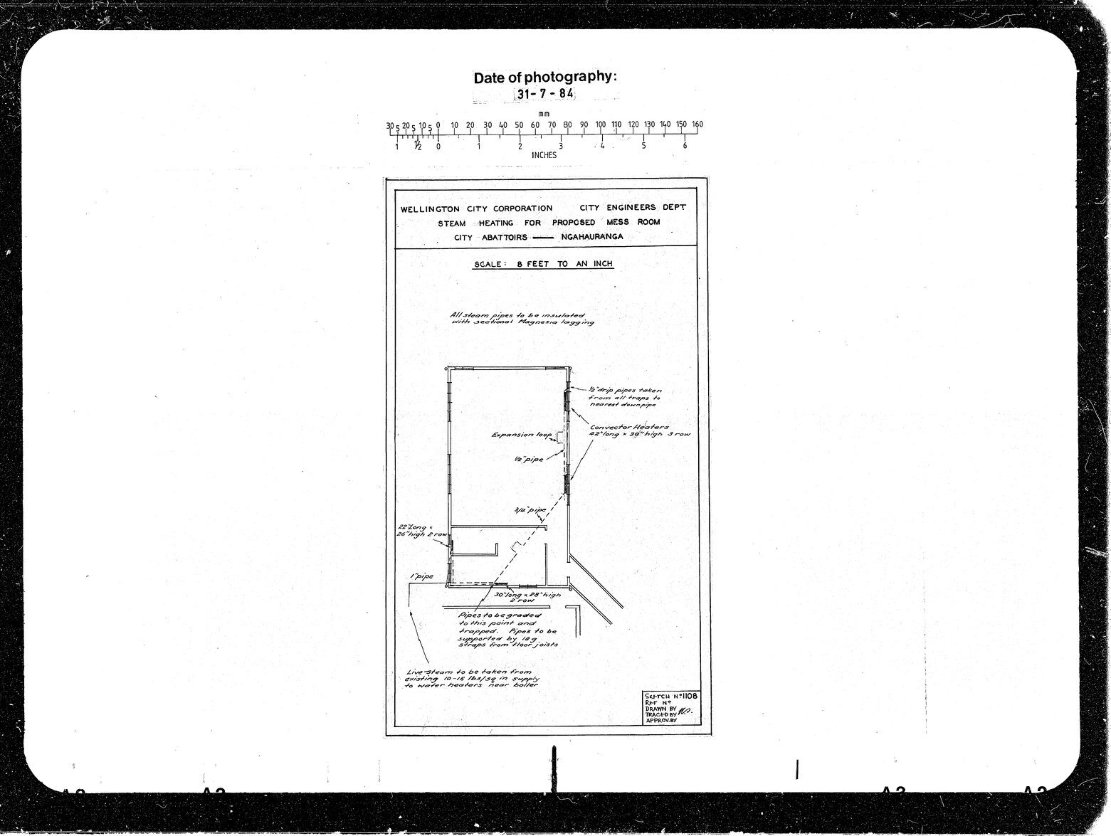 Steam Heating for Proposed Mess Room, City Abattoirs, Ngahauranga