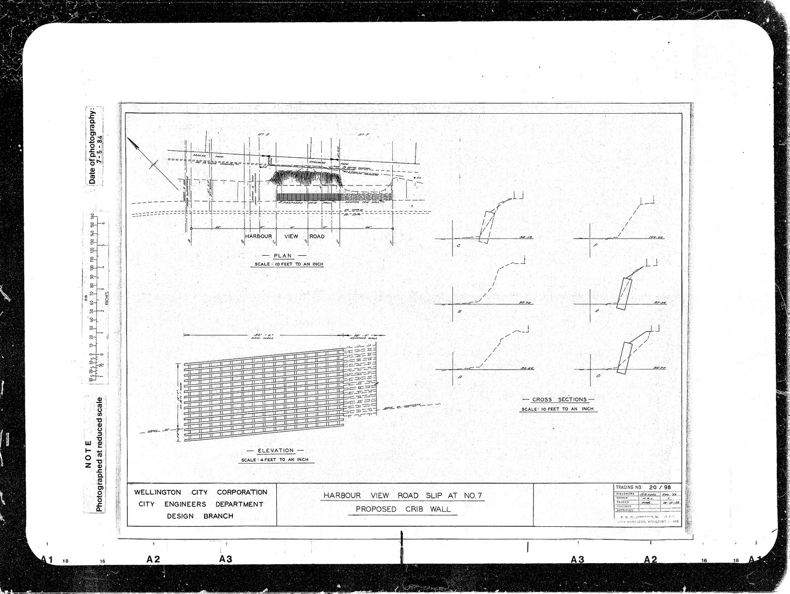 Harbour View Road Slip at No. 7, proposed Crib Wall