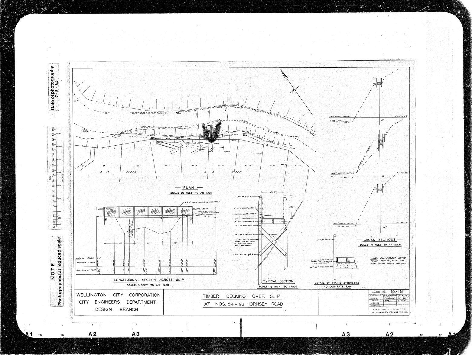 Timber Decking over Slip at Nos. 54 to 56 Hornsey Road