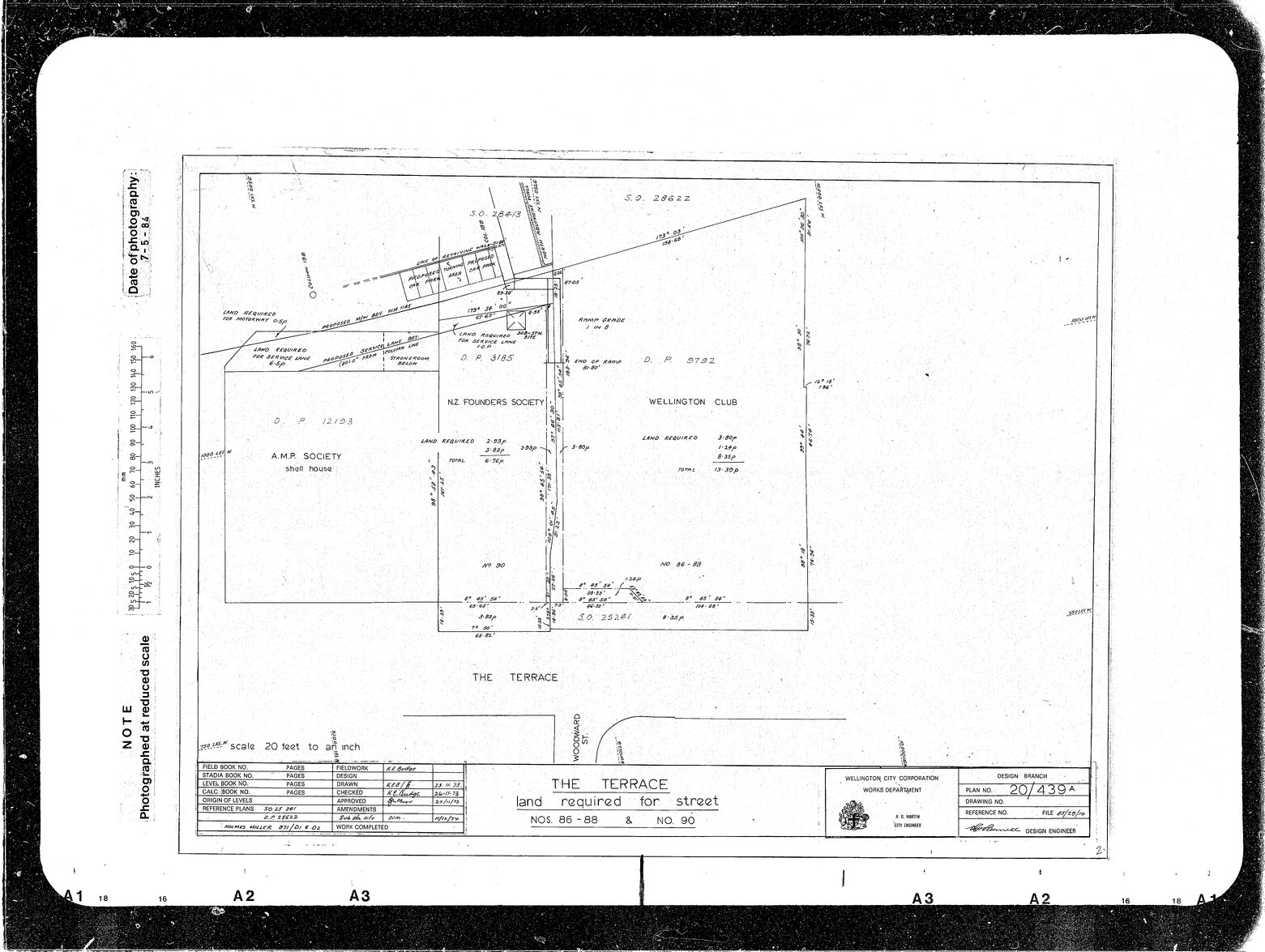 The Terrace, Land Required for Street at Nos. 86 to 88 &amp; No. 90, Wellington Club &amp; New Zealand Founders Society, Survey Plan
