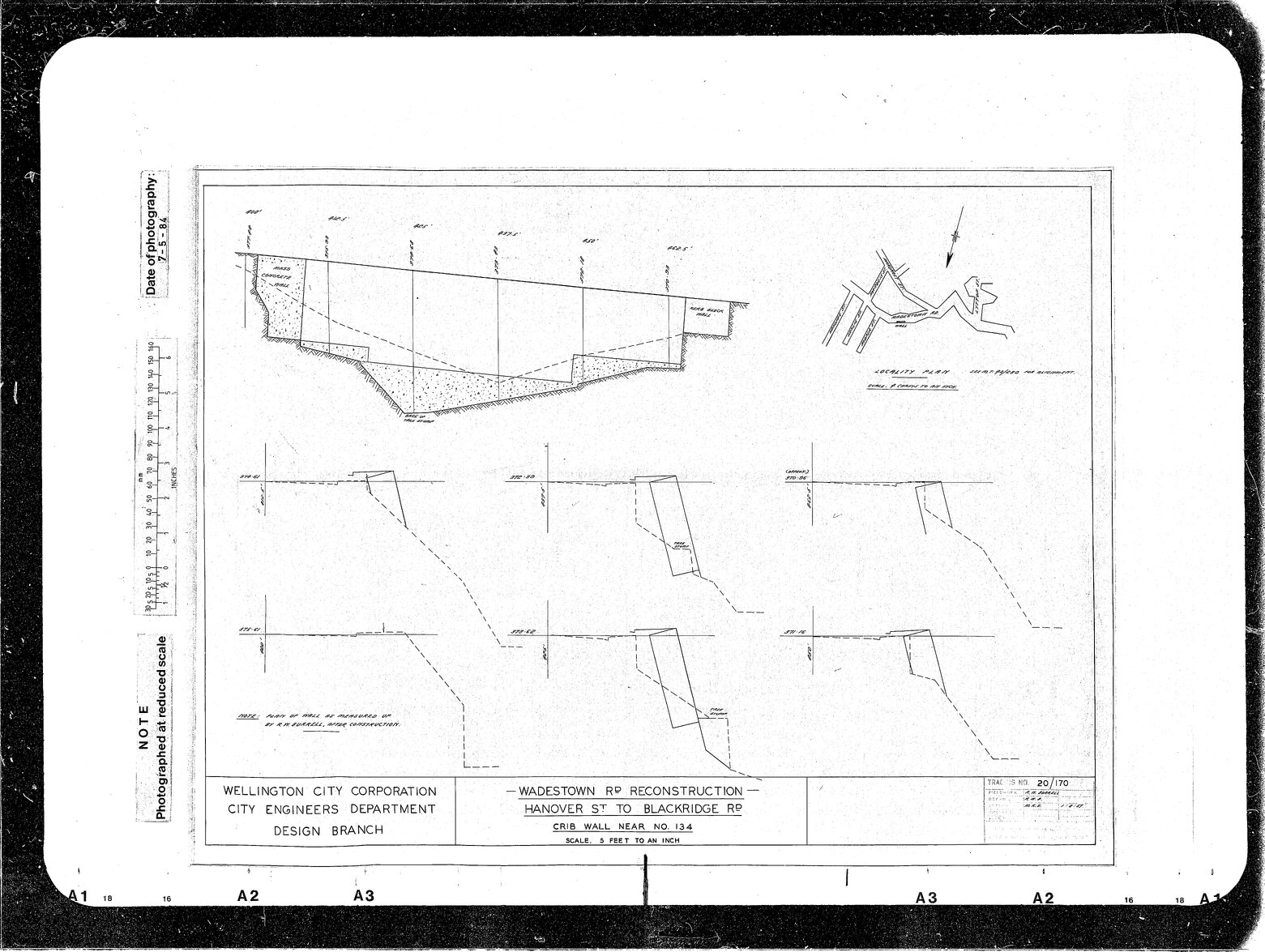 Wadestown Road Reconstruction, Hanover Street, Blackbridge Road, Crib Wall near No. 134