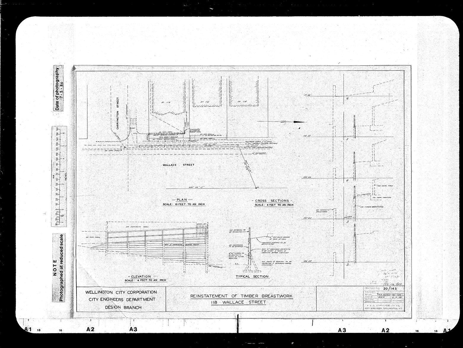 118 Wallace Street, Reinstatement of Timber Breastwork