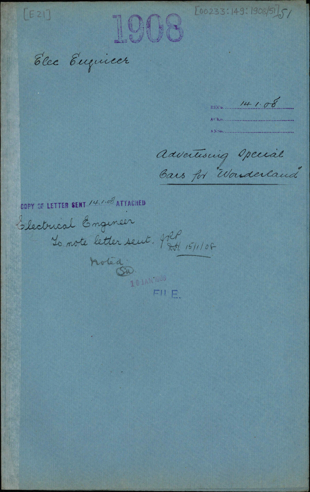 Advertising special cars for Wonderland - Electrical Engineer