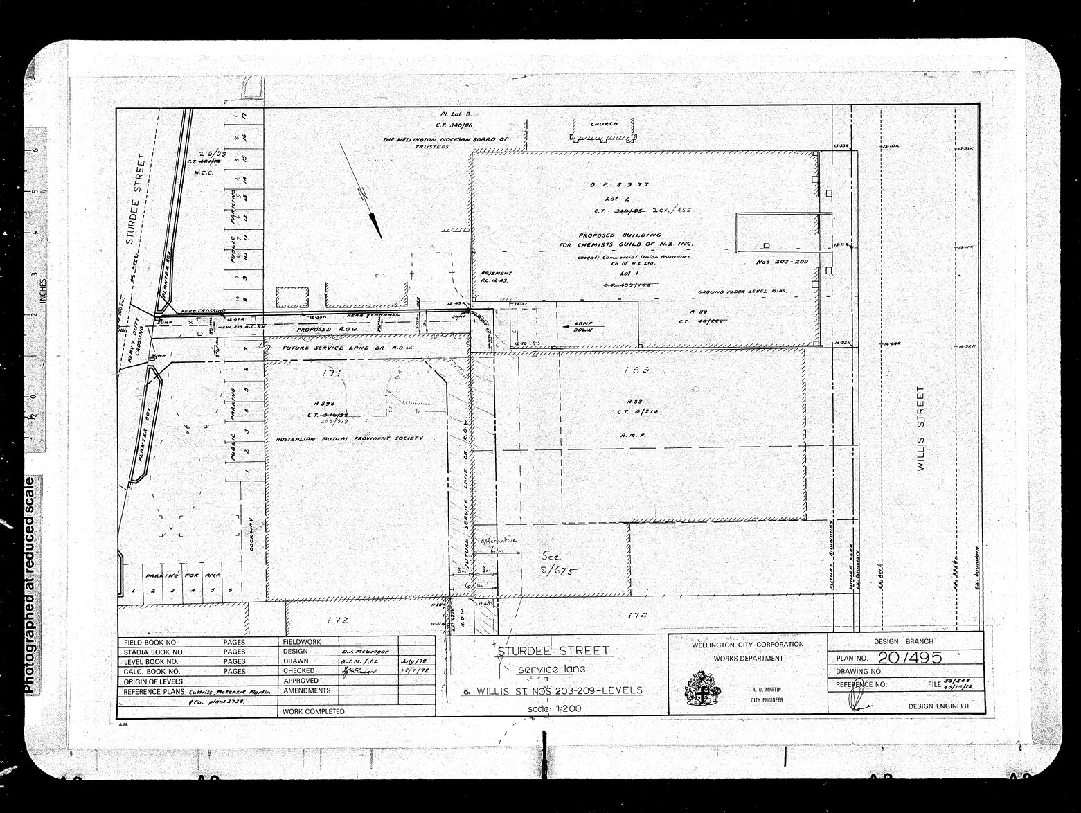Sturdee Street, Service Lane &amp; Levels, 203-209 Willis Street