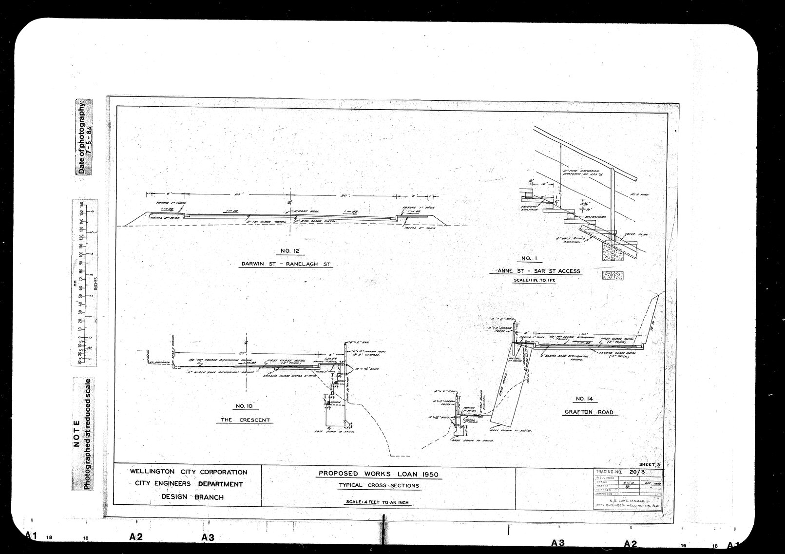 Works Loan 1950, Typical Cross Sections, Nos. 10, 12, 14