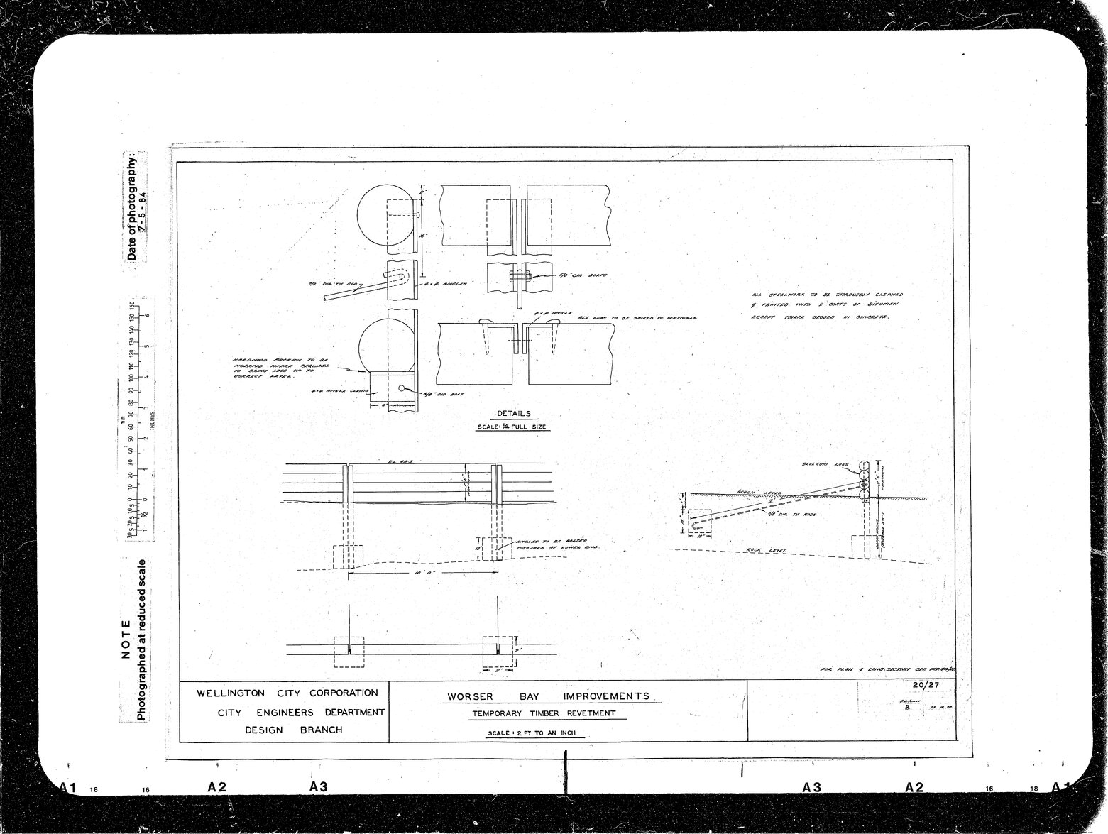 Worser Bay Improvements, Temporary Timber Revetment