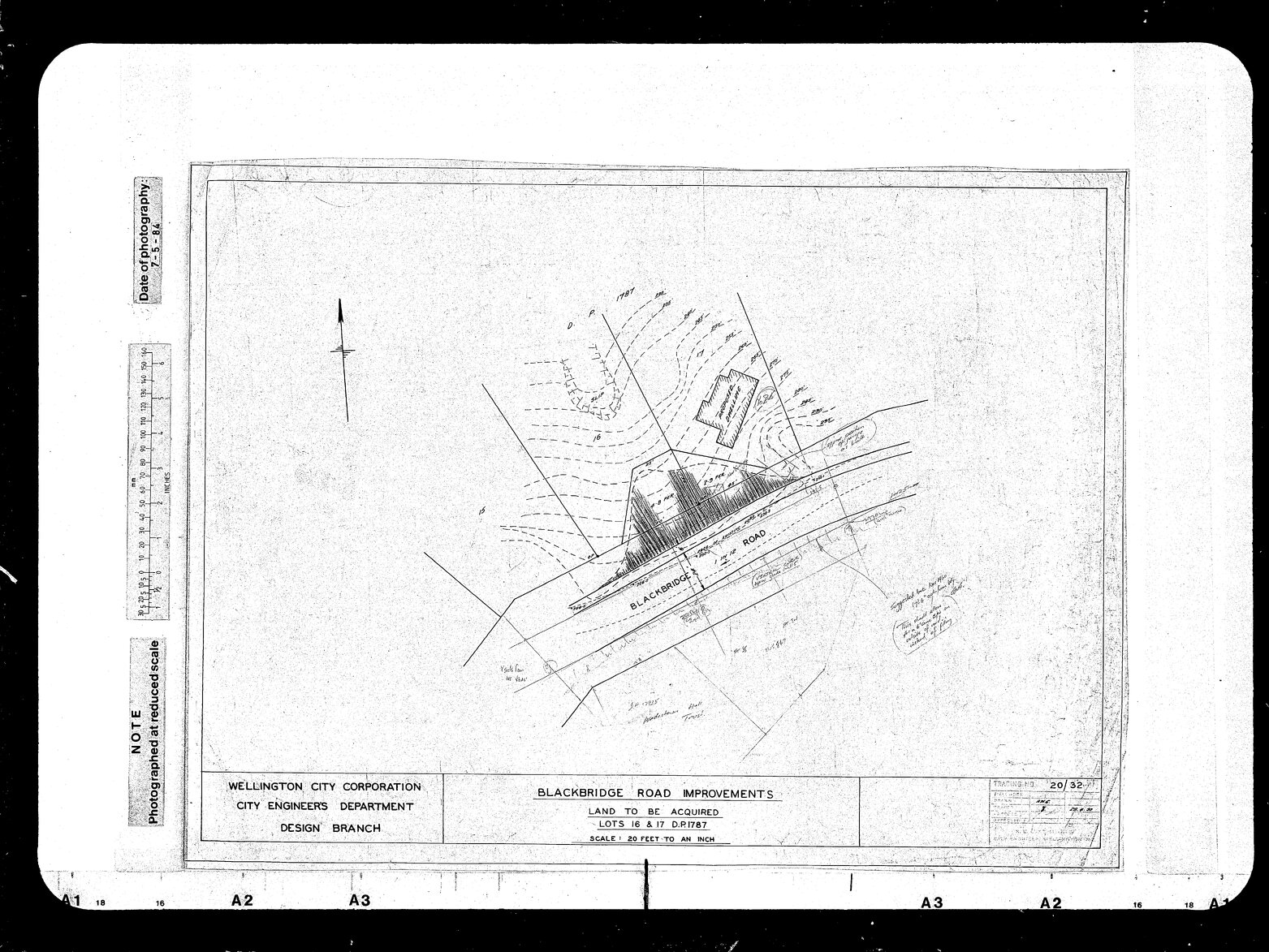 Blackbridge Road Improvements, Land to be Acquired, Lots 16 &amp; 17, DP 1787