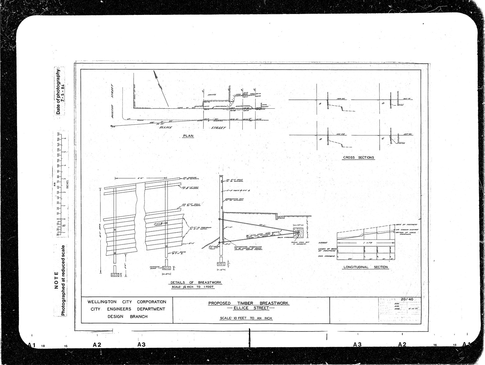 Proposed Timber Breastwork, Ellice Street
