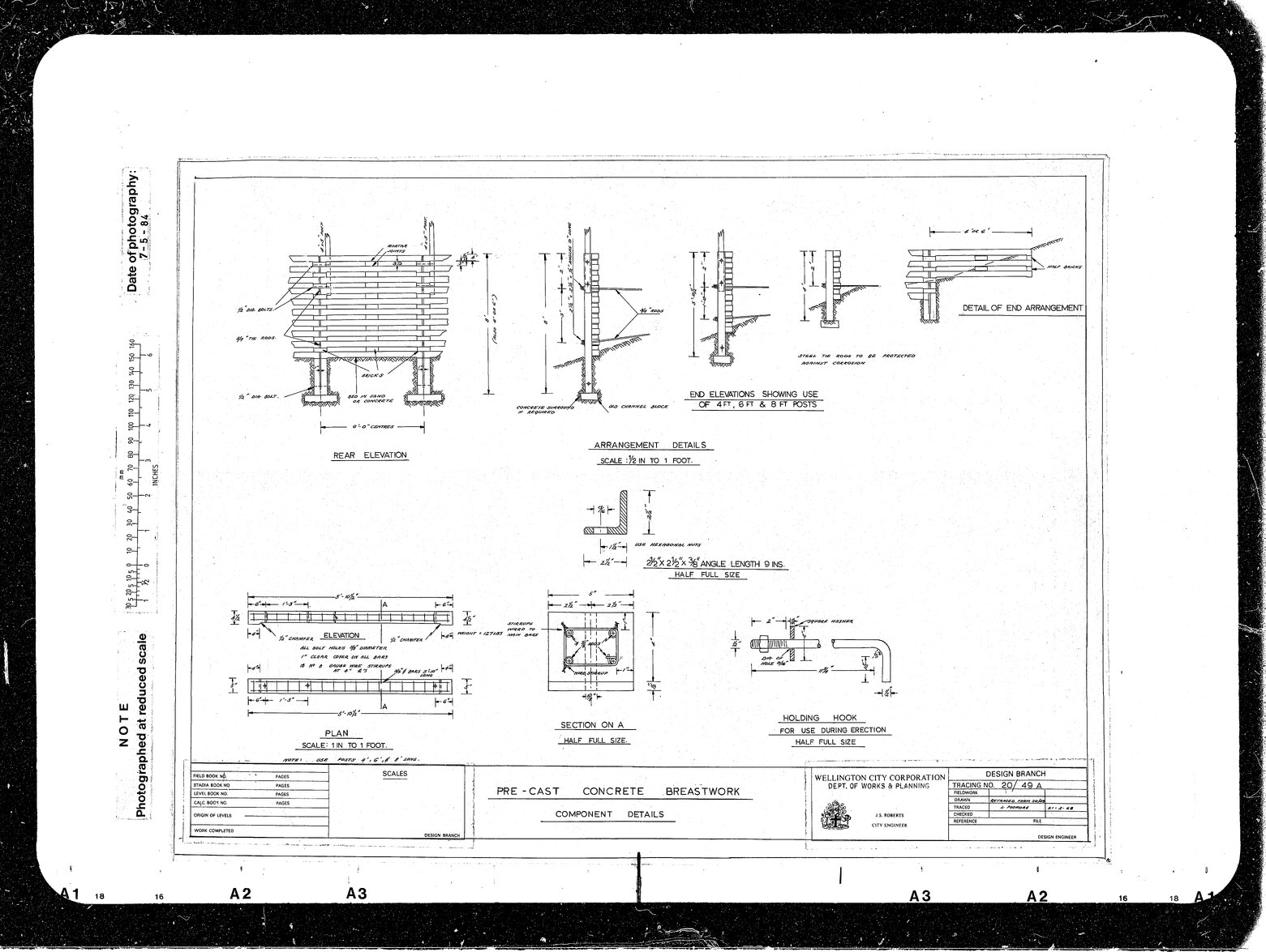 Precast Concrete Breastwork, Component Details