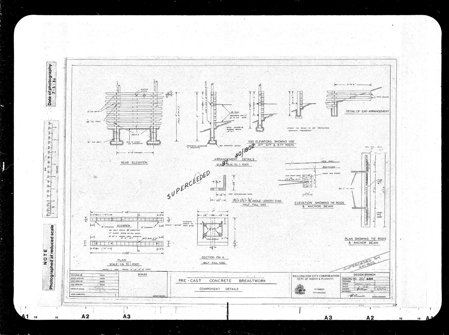 Precast Concrete Breastwork, Component Details