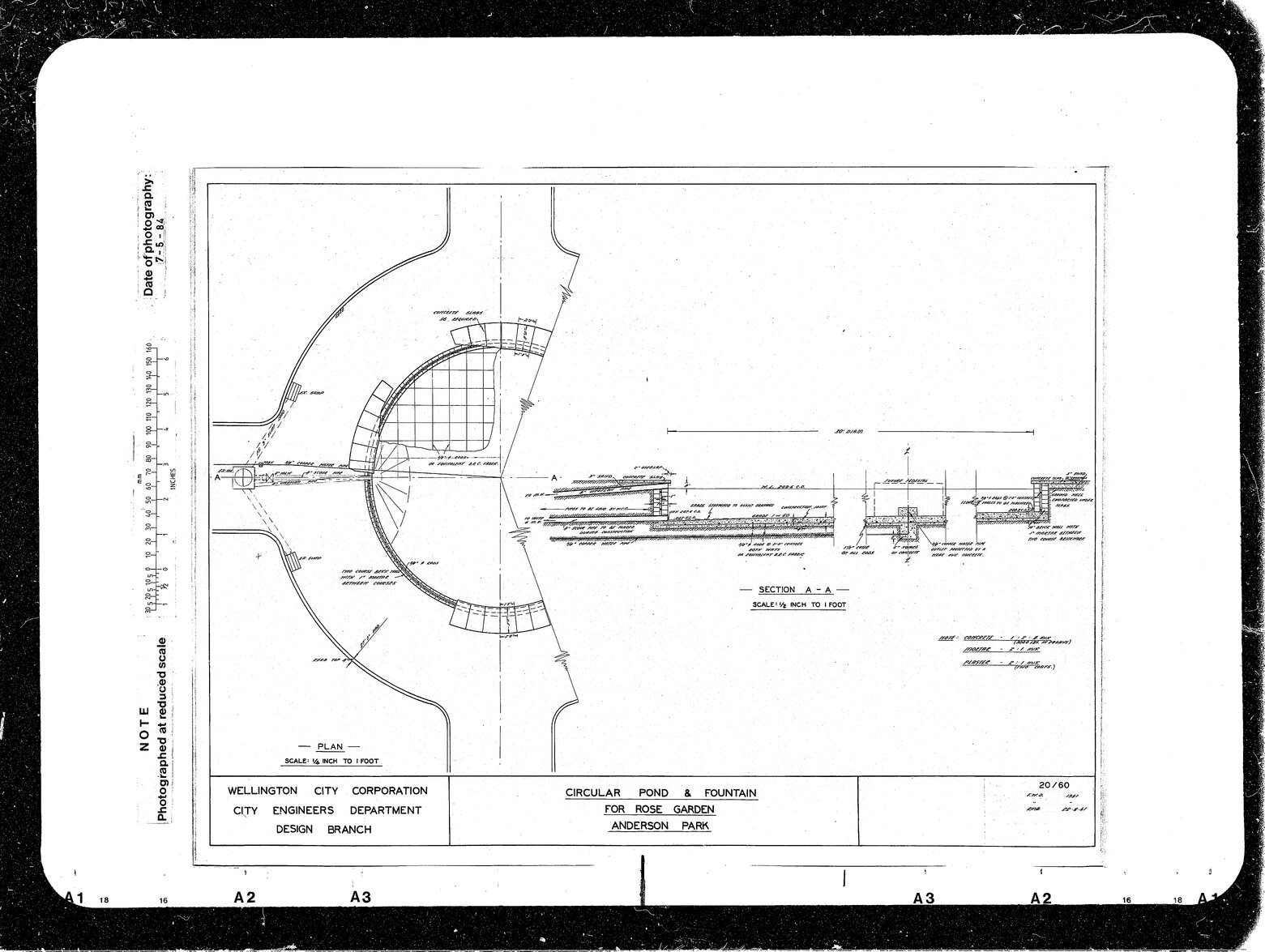 Circular Pond &amp; Fountain for Rose Garden Anderson Park