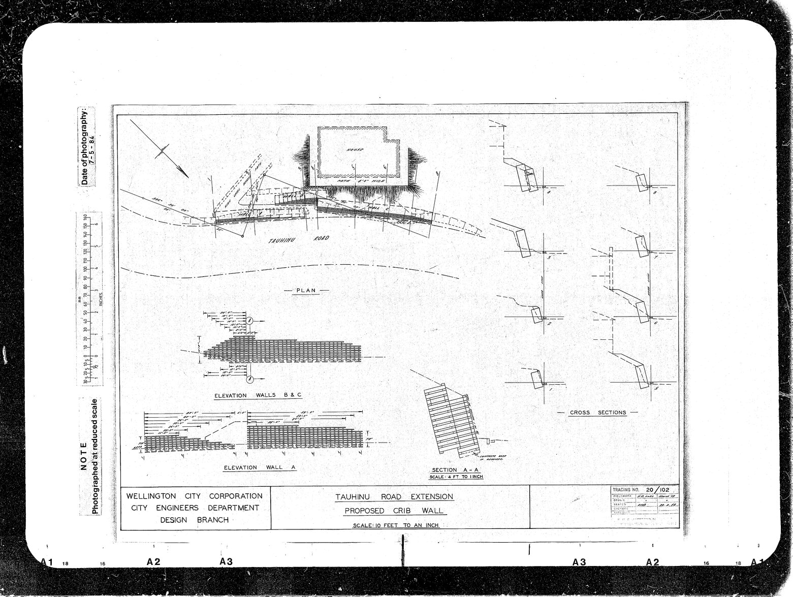 Tauhinu Road Extension, Proposed Crib Wall