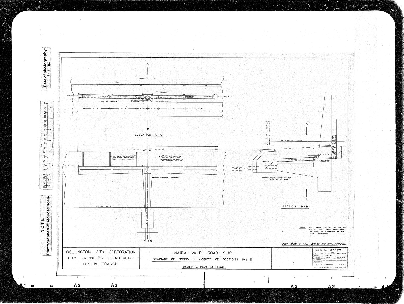 Maida Vale Road Slip, Drainage of Spring in Vicinity of Sections 10 &amp; 11