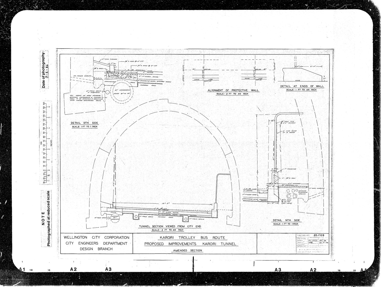 Karori Trolley Bus Route, Proposed Improvements Karori Tunnel, amended section