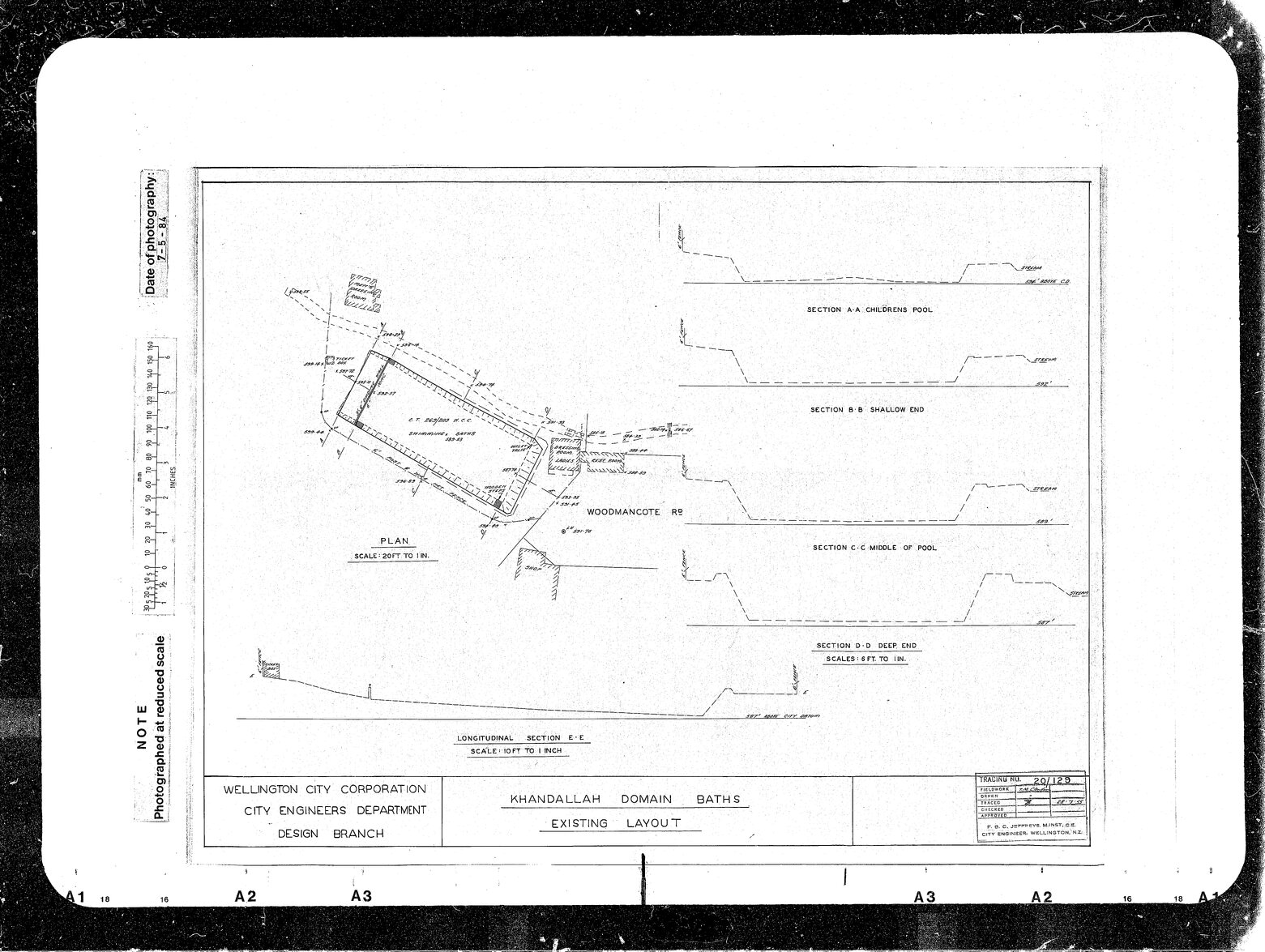 Khandallah Domain Baths, existing Layout for Reserves Department