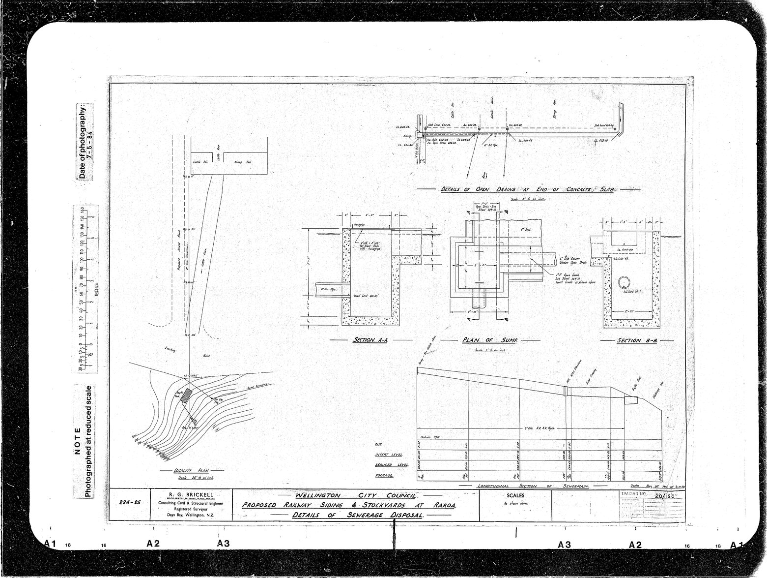 Raroa Stockyards &amp; Railway Siding, Details of Sewerage Disposal 224-25