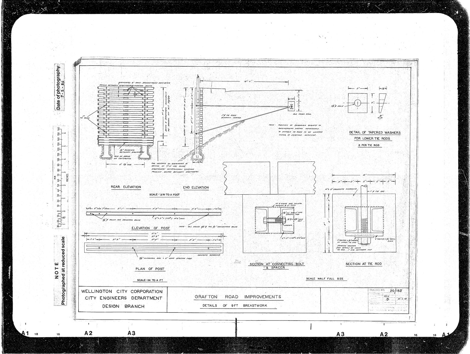 Grafton Road, Details of Breastwork