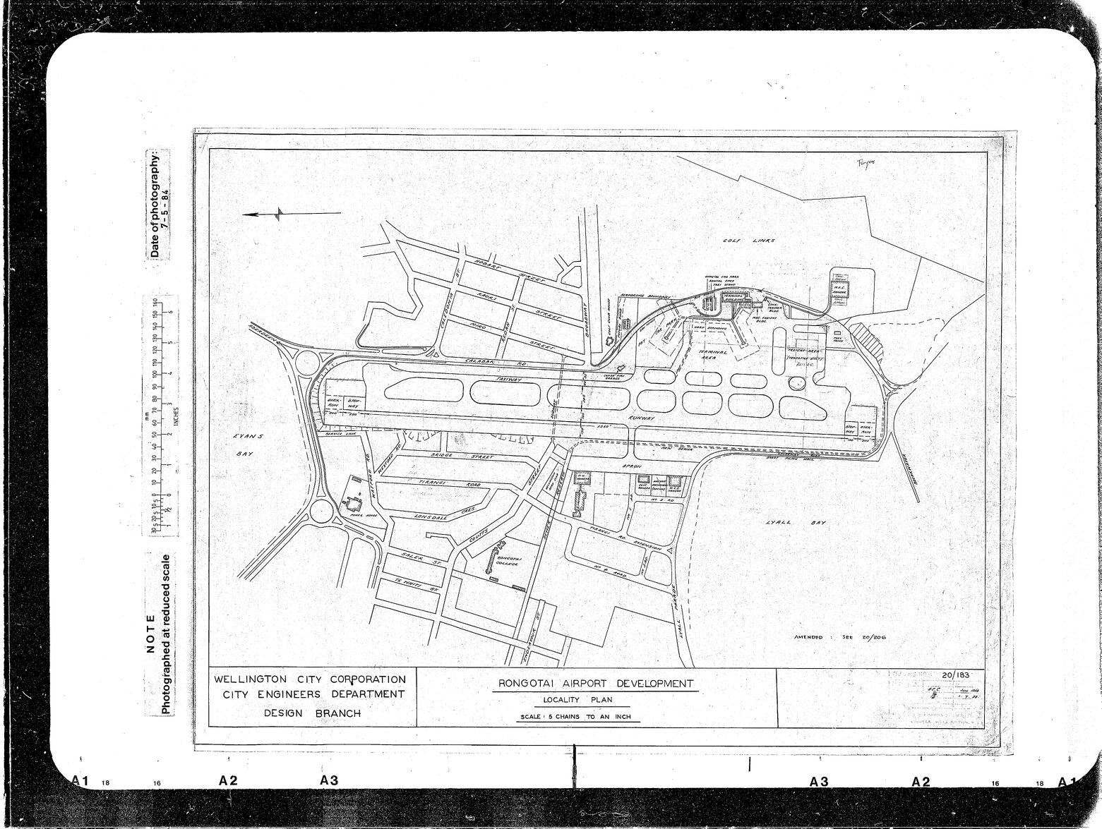 Rongotai Airport Development Locality Plan of Terminal Area Etc.