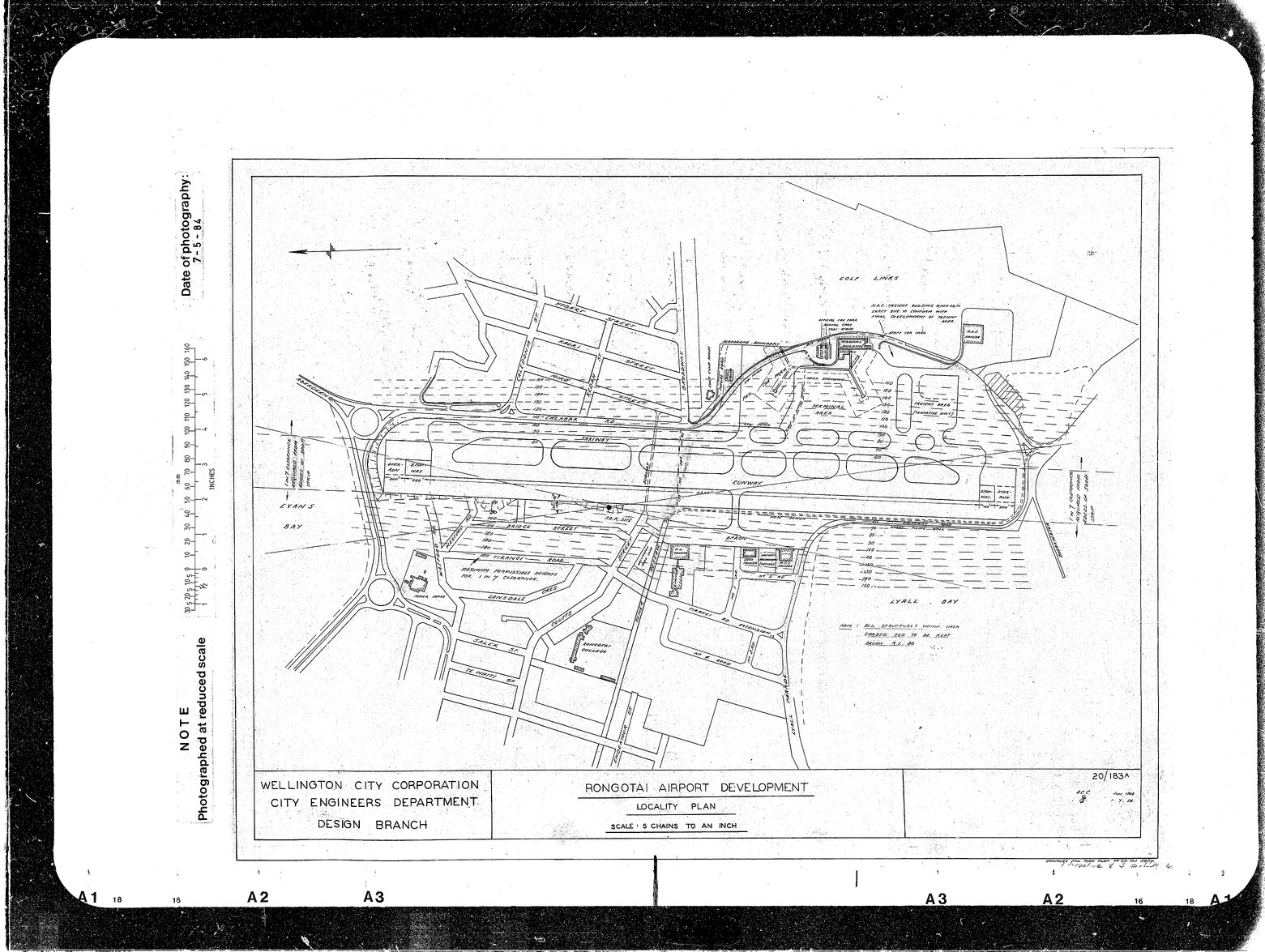 Rongotai Airport Development Locality Plan, Showing Contours of Buildings Height Restriction Areas, negative