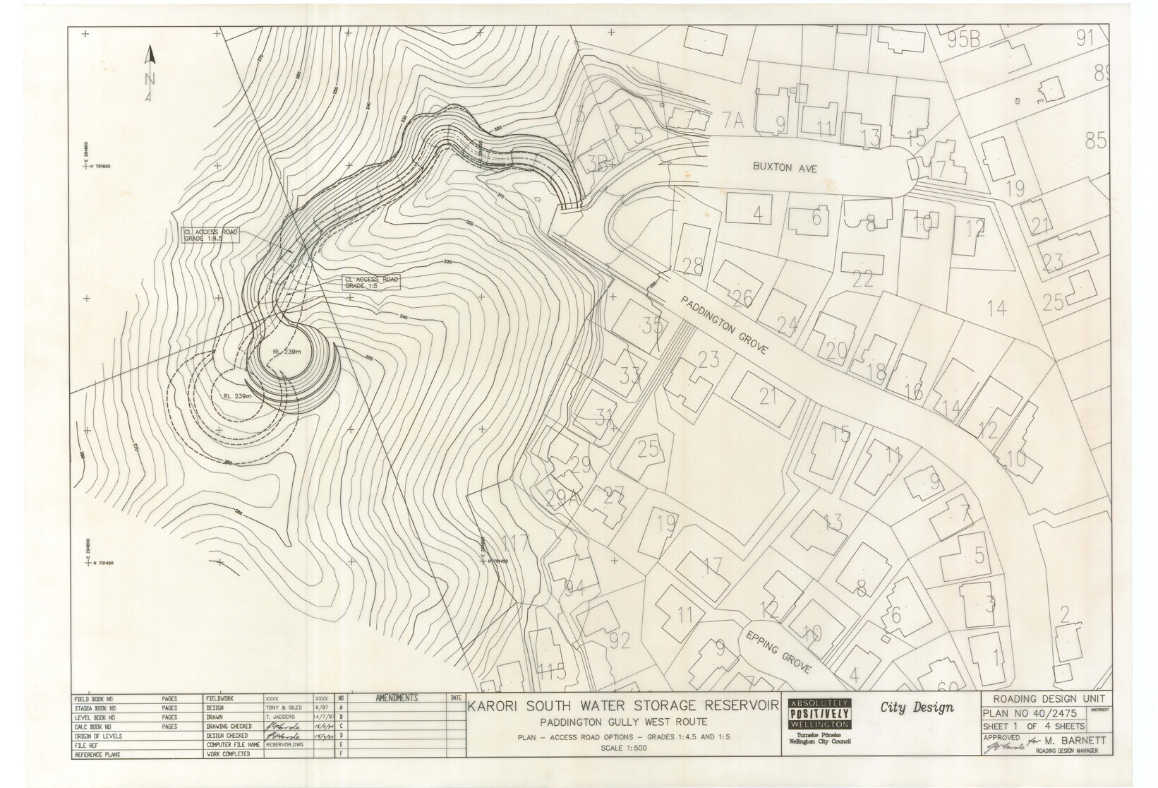 Karori South Water Storage Reservoir, Paddington Gully West Route