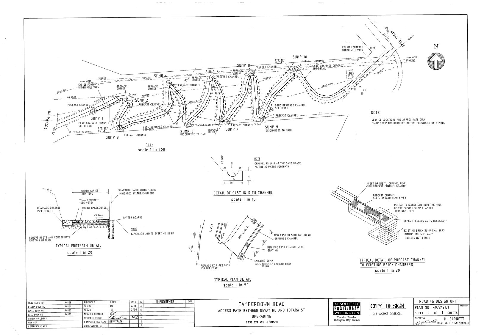 Camperdown Road, Access Path Between Nevay Road, and Totara Street, Upgrading