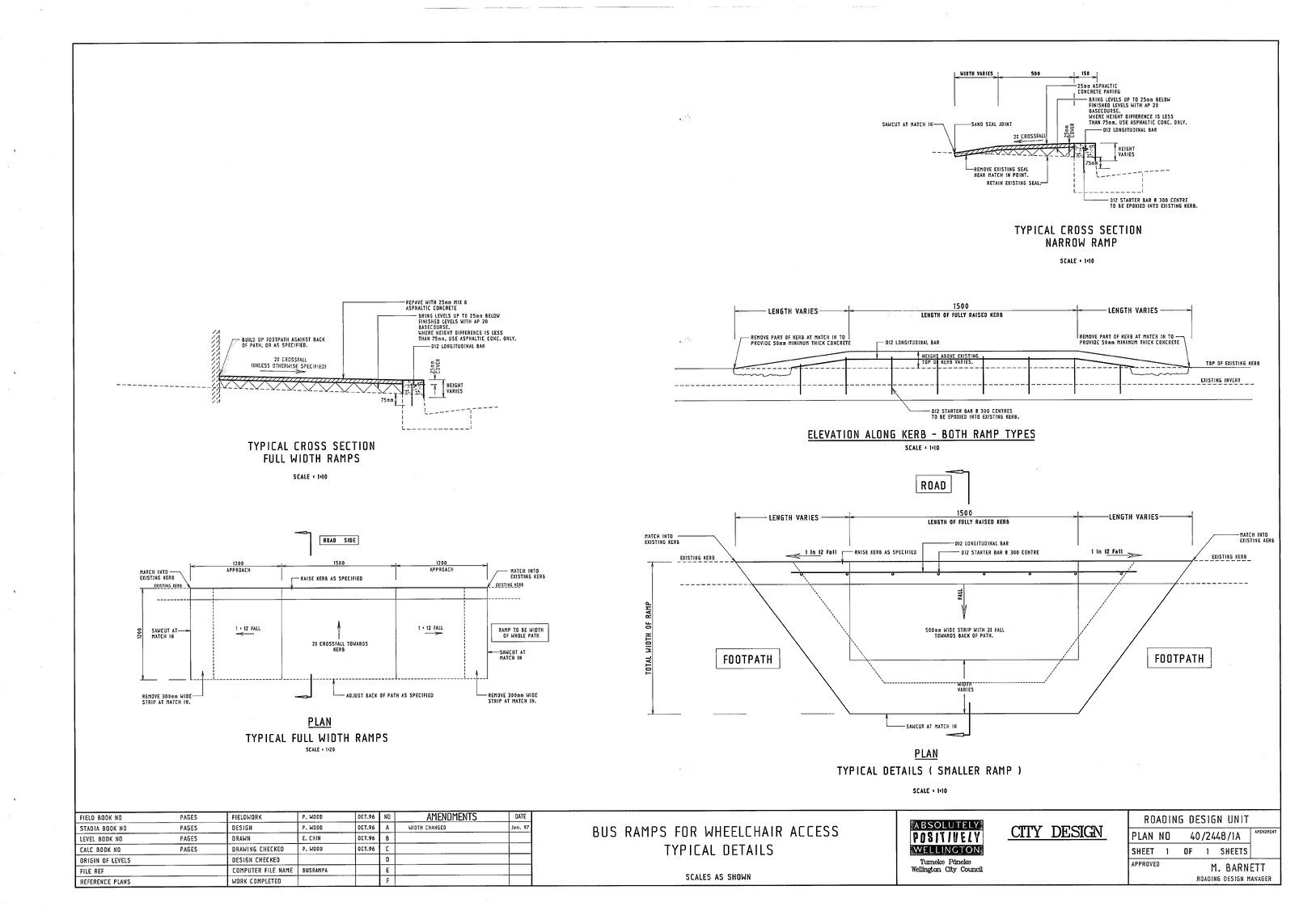 Bus Ramps for Wheelchair Access, Typical Details
