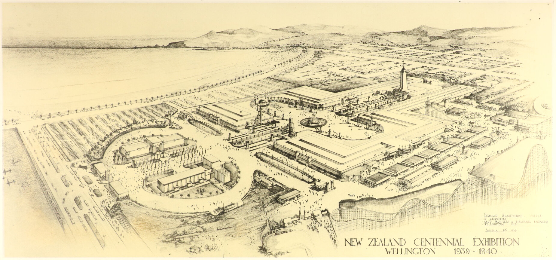 New Zealand Centennial Exhibition isometric drawing