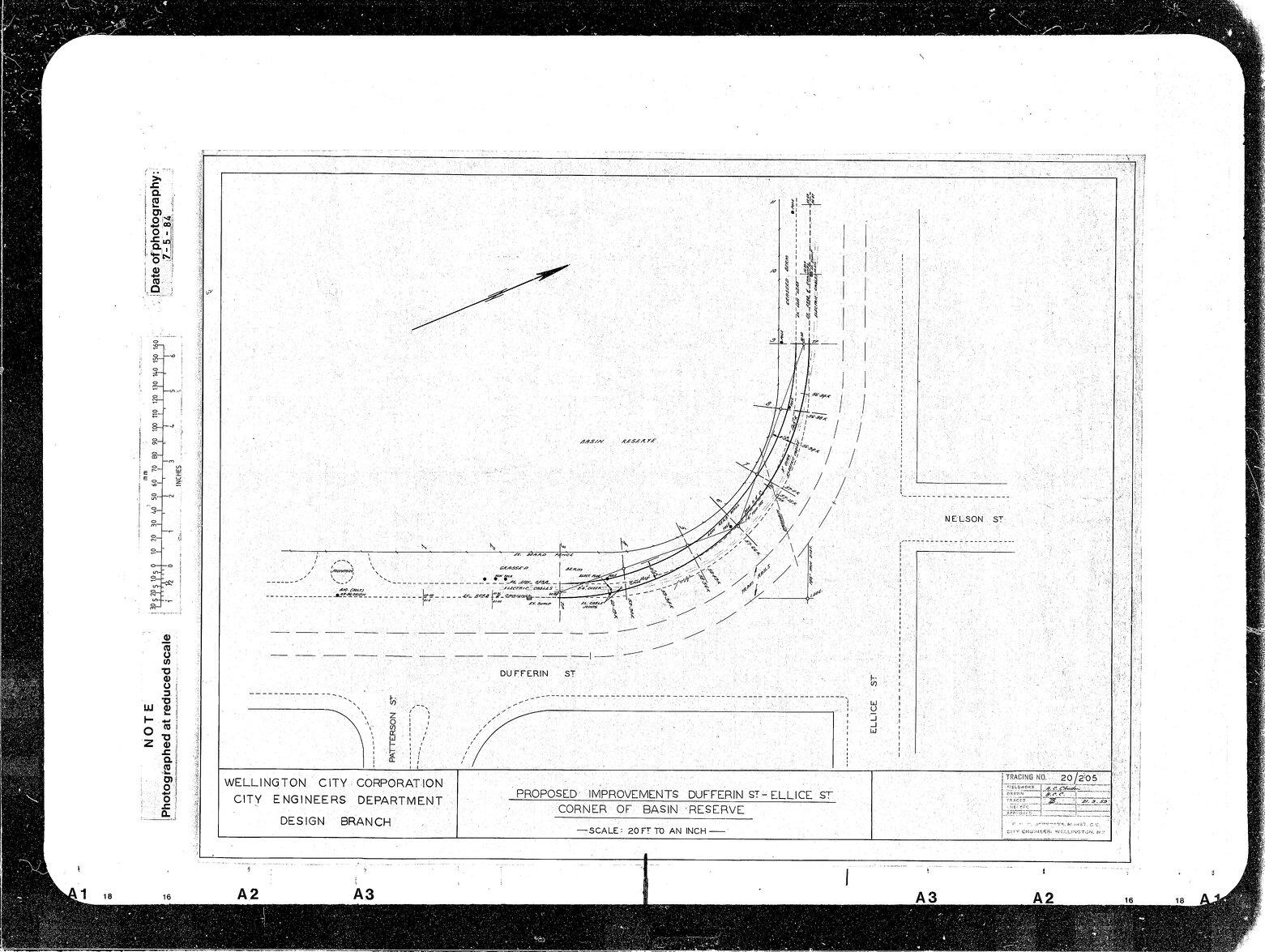Proposed Improvements Dufferin Street, Ellice Street, Corner Basin Reserve, Construction Plan