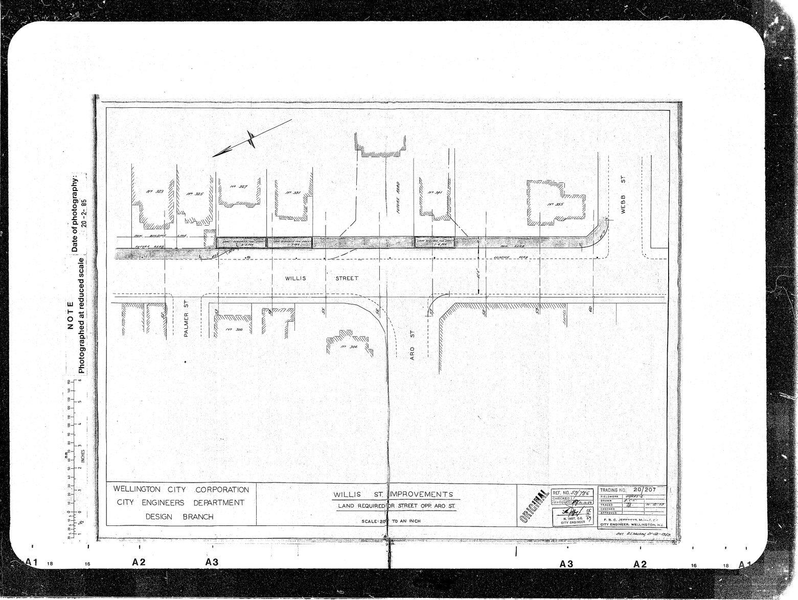Willis Street Improvements, Land Required for Street opposite Aro Street