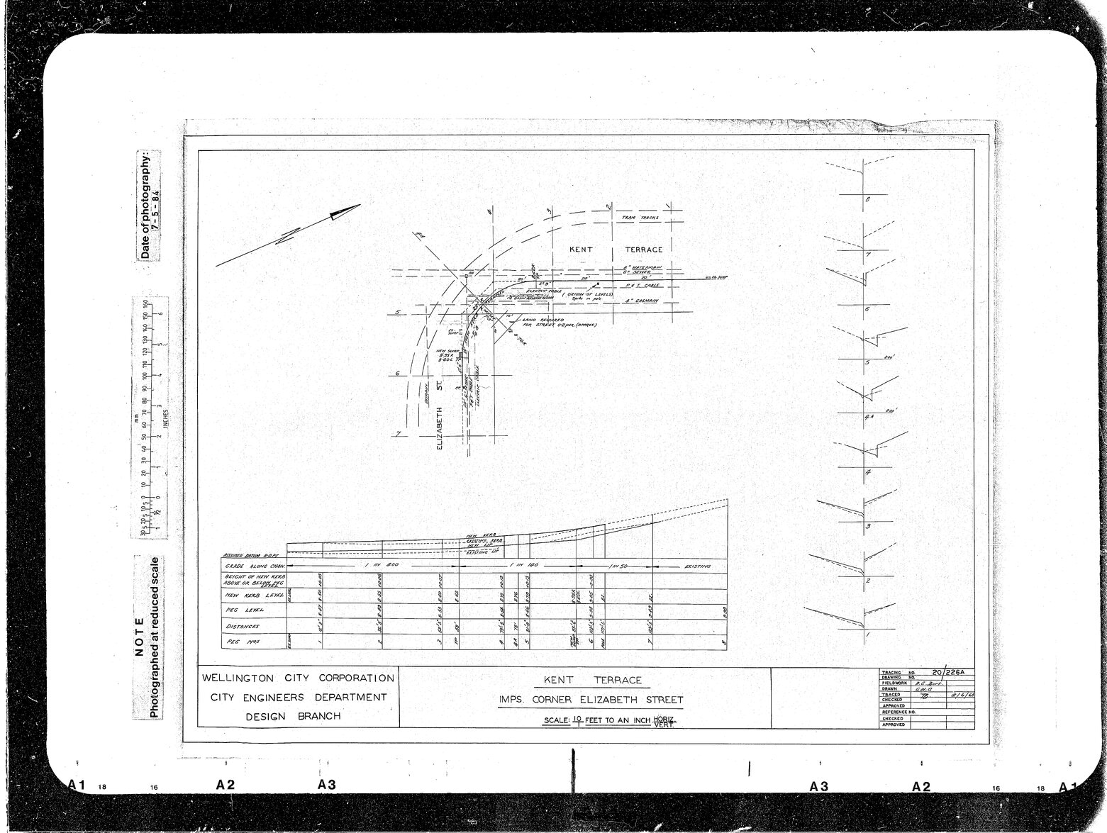 Kent Terrace, Improvements at Corner of Elizabeth Street, amended plan