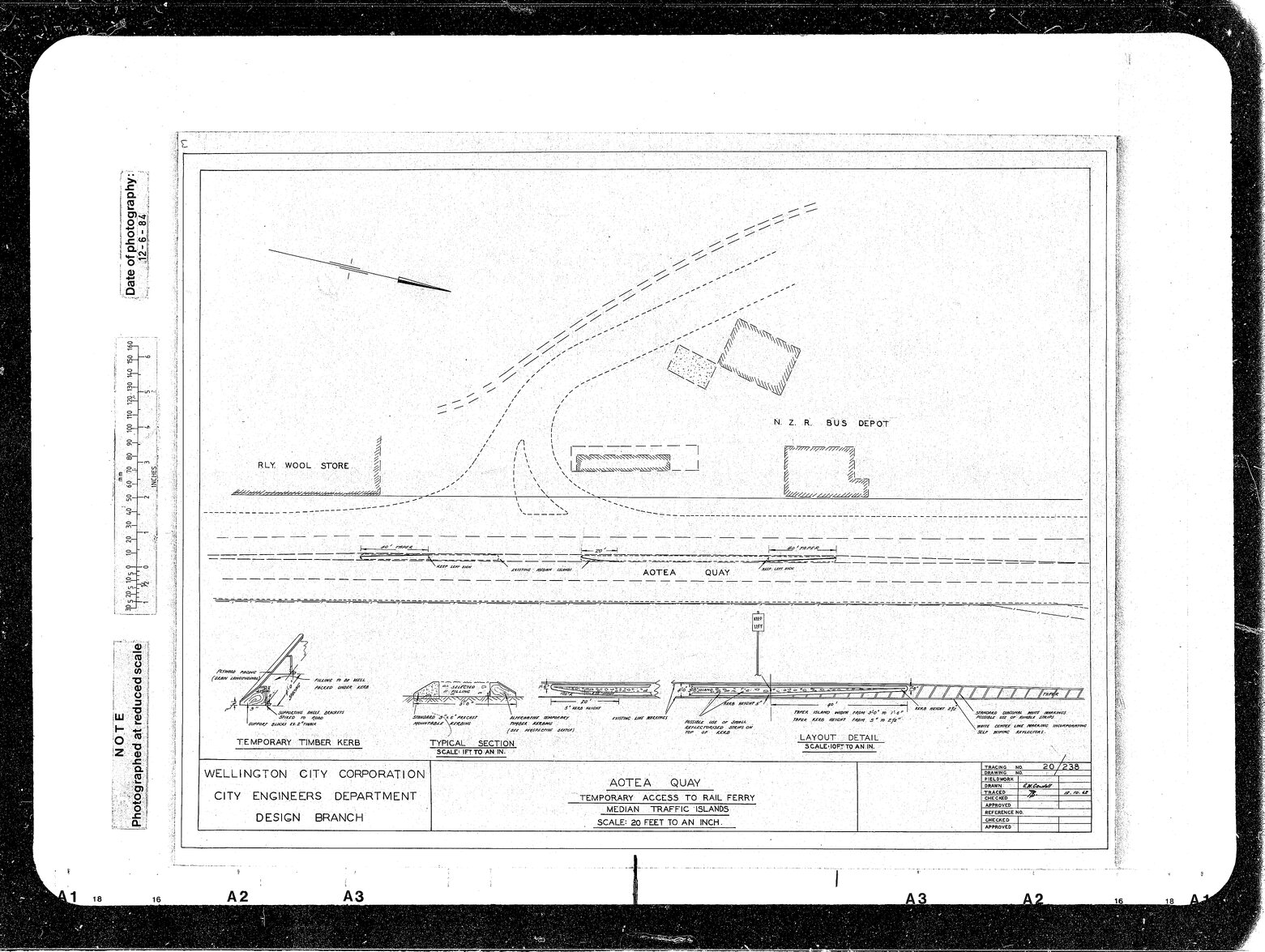 Aotea Quay, Temporary Access to Rail Ferry Median Traffic Islands