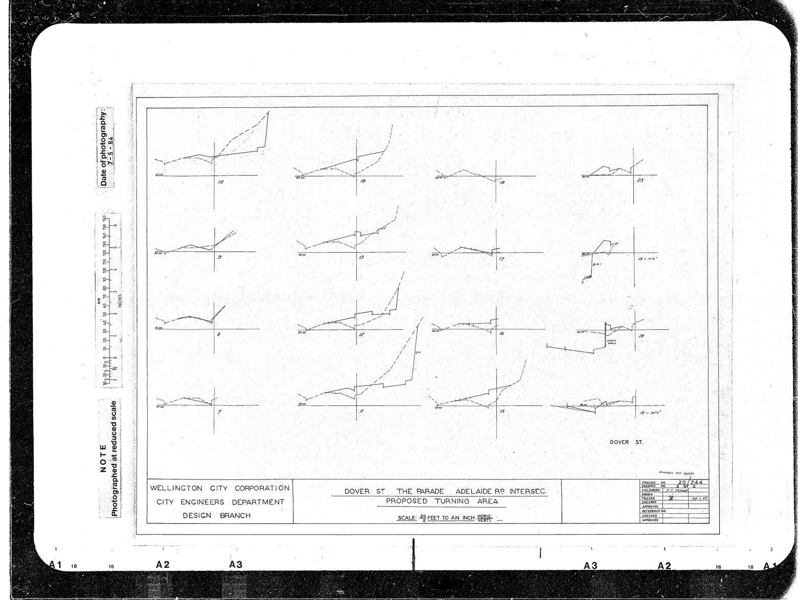 Dover Street, Proposed Turning Area, Cross Sections