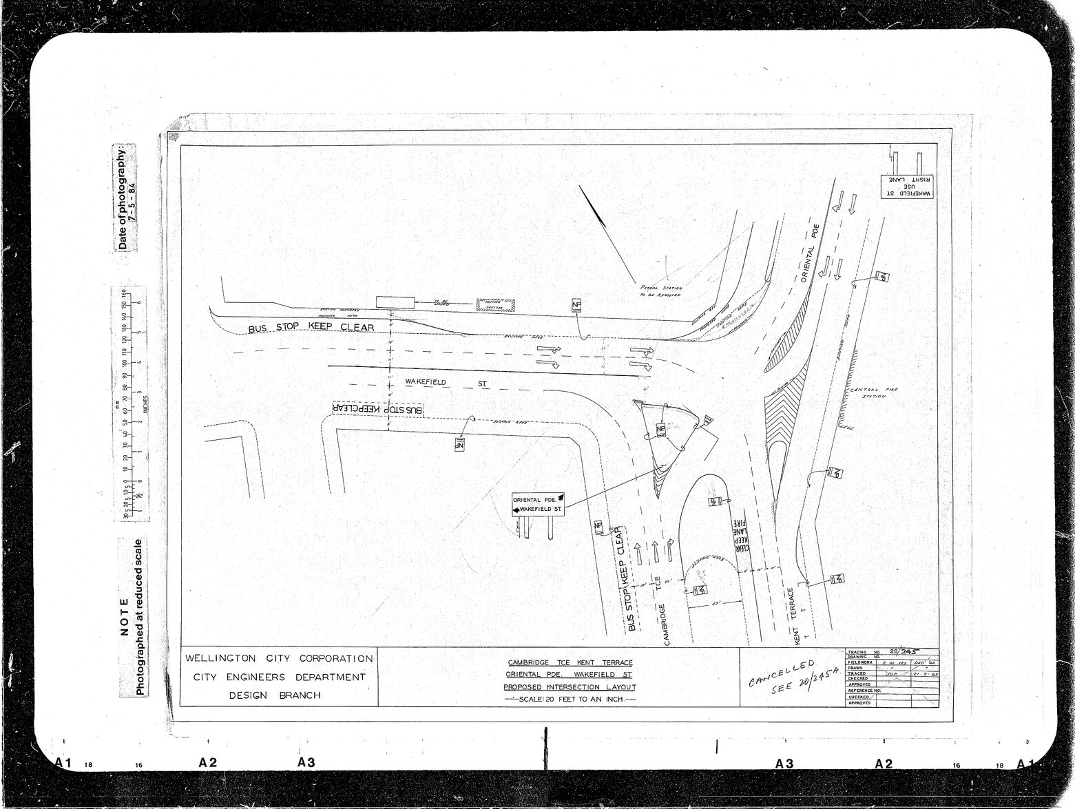 Cambridge Terrace, Kent Terrace, Oriental Parade, Wakefield Street Intersection, Traffic Layout