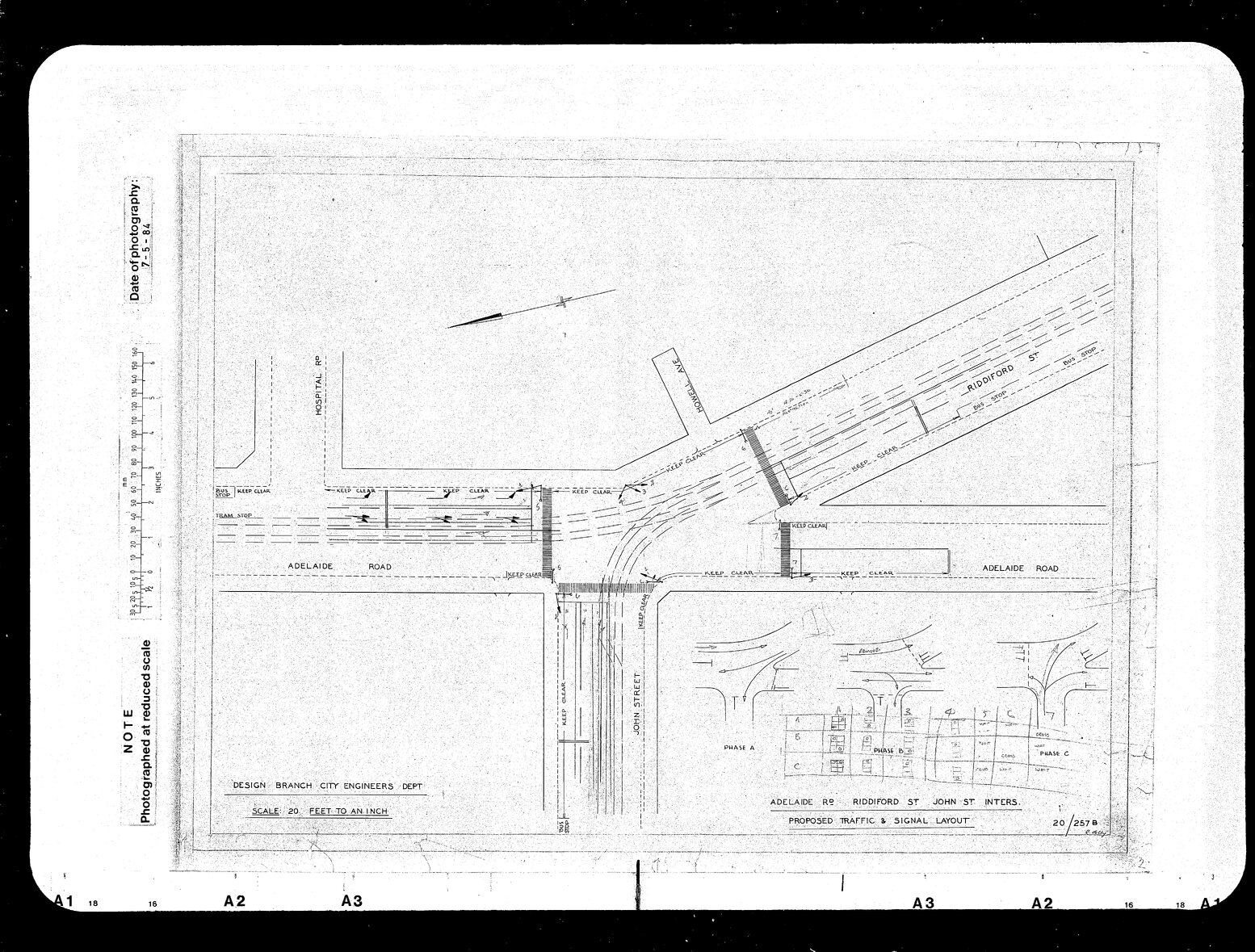 Adelaide Road, Riddiford Street, &amp; John Street Intersection, Proposed Traffic &amp; Signal Layout, Drawing 3