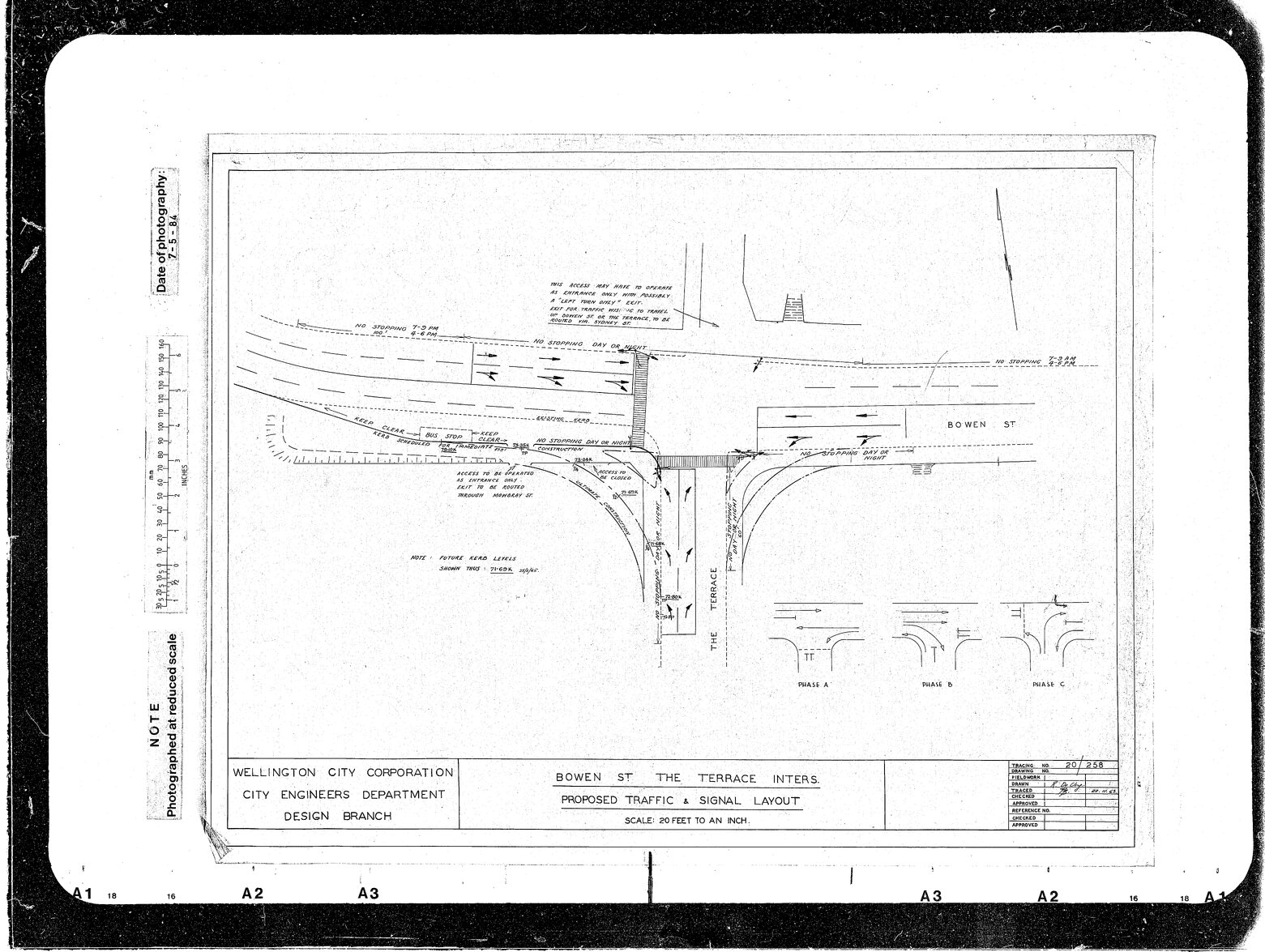 Bowen Street, The Terrace Intersection, Proposed Traffic &amp; Signal Layout